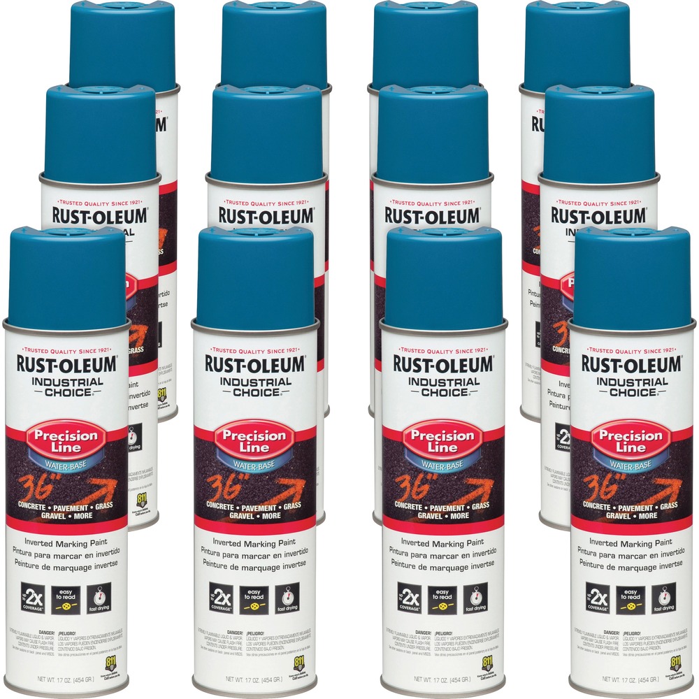 RST203031CT - Industrial Choice Marking Spray Paint features a water-based formula that creates ultra-crisp marks for easy-to-read results. Precision tip sprays accurately onto surfaces with virtually no overspray for consistent application. Bright, durable color resists early fading and chalking to ensure long-lasting visibility. Easy-to-use design dries in under 5 minutes and adheres to hot and cold surfaces. Inverted marking spray paint is perfect for use on concrete, pavement, grass, gravel and more.