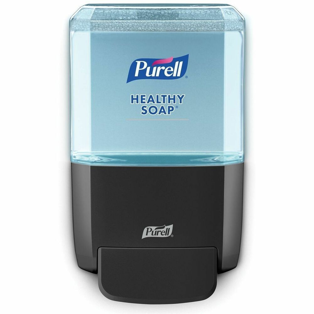 GOJ503401 - Push-style soap dispenser offers an elegant design that complements your decor. It is fully ADA-compliant, reliable and easy to maintain with no batteries to change. AT-A-GLANCE 1200 ml. refills provide the easiest way to see when refills need to be changed. Monitor product levels with just one look. Dispenser uses PURELL ES4 1200 ml. Healthy Soap refills. Sanitary Sealed PET refill bottle features a removable collar for easy recycling. The Lock or Not technology can convert the soap dispenser to a locking system. Dispenser is made of durable ABS plastic. It mounts to the wall with included adhesive tape or hardware. Mounting clearance is 8" from bottom of the dispenser to the surface. Multiple hole pattern allows use of existing wall holes. More from the Manufacturer