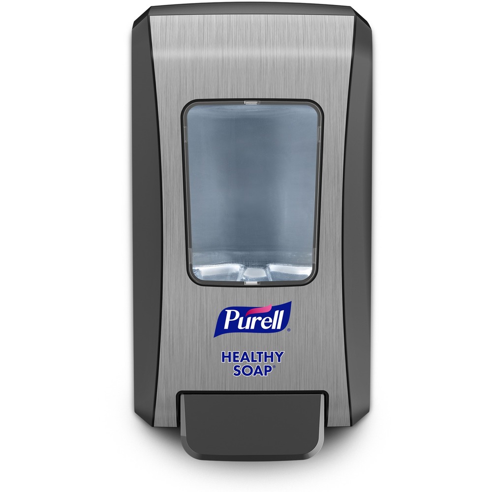 GOJ523406 - Push-style foam soap dispenser offers a high capacity so the 2000 ml. system needs to be refilled less often. Large sight window makes it easy to check refill level. Soap dispenser uses PURELL FMX-20 2000 ml. Healthy Soap refills. Collapsible, Sanitary PET refill bottle (sold separately) features a removable collar for easy recycling. Lock or Not technology can convert the dispenser to a locking system. With one-handed push operation, it is ADA-compliant. Dispenser is made of durable, ABS plastic with rugged, polycarbonate view windows. Mount it to your wall with adhesive tape or screws (not included). Multiple hole pattern allows use of existing wall holes.