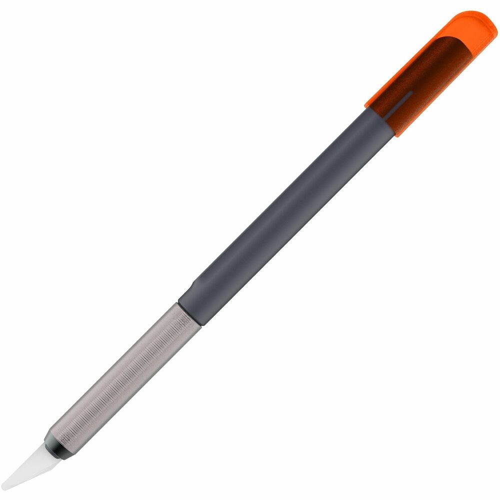 Slice Weighted Craft Knife - Ceramic Blade - 0.4" Height x 0.4" Width x 6.4" Length - Non-sparking, Non-conductive, Rust-free Blade, Ambidextrous, Anti-slip, Textured Grip - Zirconia, Polypropylene, Glass-filled Nylon - Brass - 1 Each