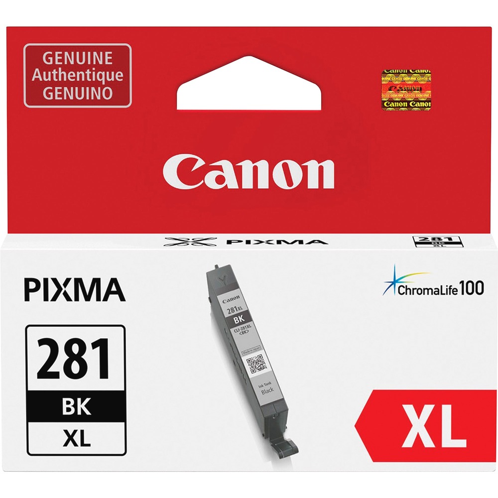 CNMCLI281XLBK - This XL dye-based, black ink tank delivers outstanding quality for all your images and photos in your Canon Pixma TR7520, TR8520, TS6120, TS8120 and TS9120. Combined with Canon photo paper, it protects your photos with the ChromaLife100 system for beautiful, long-lasting photos. Extra-large ink tank can help you save money, prints more when you needed and extends time between replacing ink tanks. Genuine Canon ink provides peak performance and offers exclusive content from Creative Park Premium. This XL ink tank provides three times more prints compared to its standard equivalent.