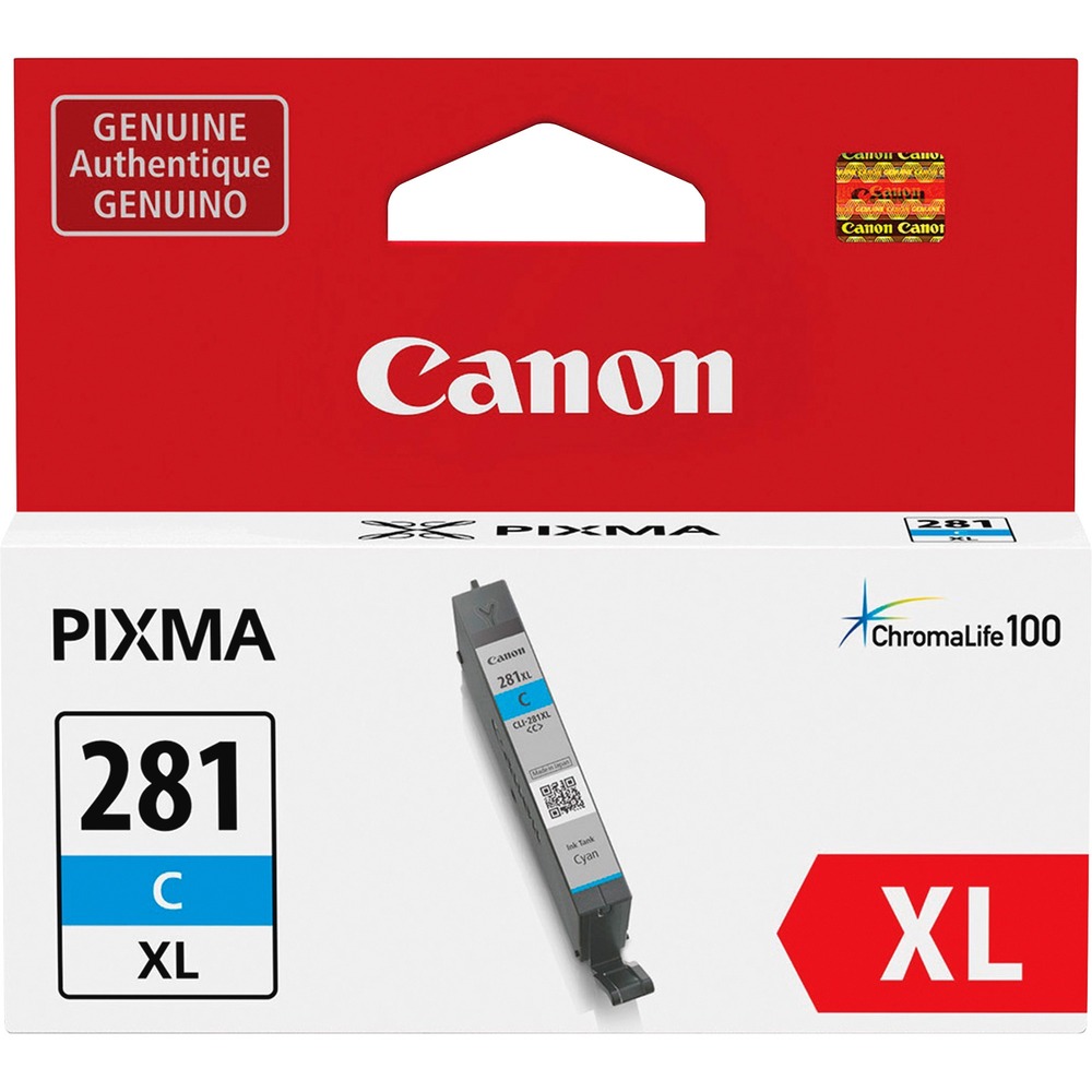 CNMCLI281XLCY - This XL dye-based, cyan ink tank delivers outstanding quality for all your images and photos in your Canon Pixma TR7520, TR8520, TS6120, TS8120 and TS9120. Combined with Canon photo paper, it protects your photos with the ChromaLife100 system for beautiful, long-lasting photos. Extra-large ink tank can help you save money, prints more when you needed and extends time between replacing ink tanks. Genuine Canon ink provides peak performance and offers exclusive content from Creative Park Premium. This XL ink tank provides three times more prints compared to its standard equivalent.
