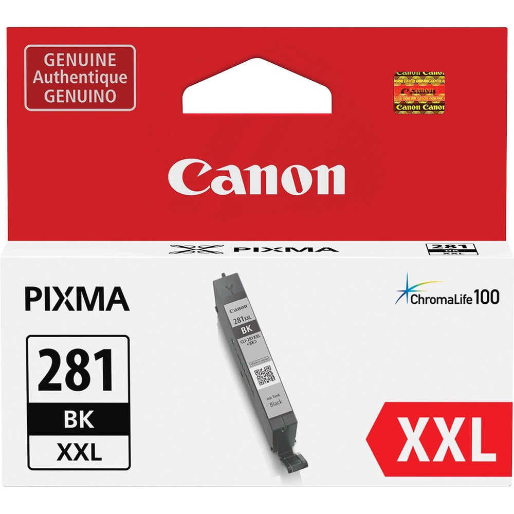 CNMCLI281XXLBK - This XXL dye-based, black ink tank delivers outstanding quality for all your images and photos in your Canon Pixma TR7520, TR8520, TS6120, TS8120 and TS9120. Combined with Canon photo paper, it protects your photos with the ChromaLife100 system for beautiful, long-lasting photos. Extra, extra-large ink tank can help you save money, prints more when you needed and extends time between replacing ink tanks. Genuine Canon ink provides peak performance and offers exclusive content from Creative Park Premium. This XXL ink tank provides 6.1 times more prints compared to its standard equivalent.