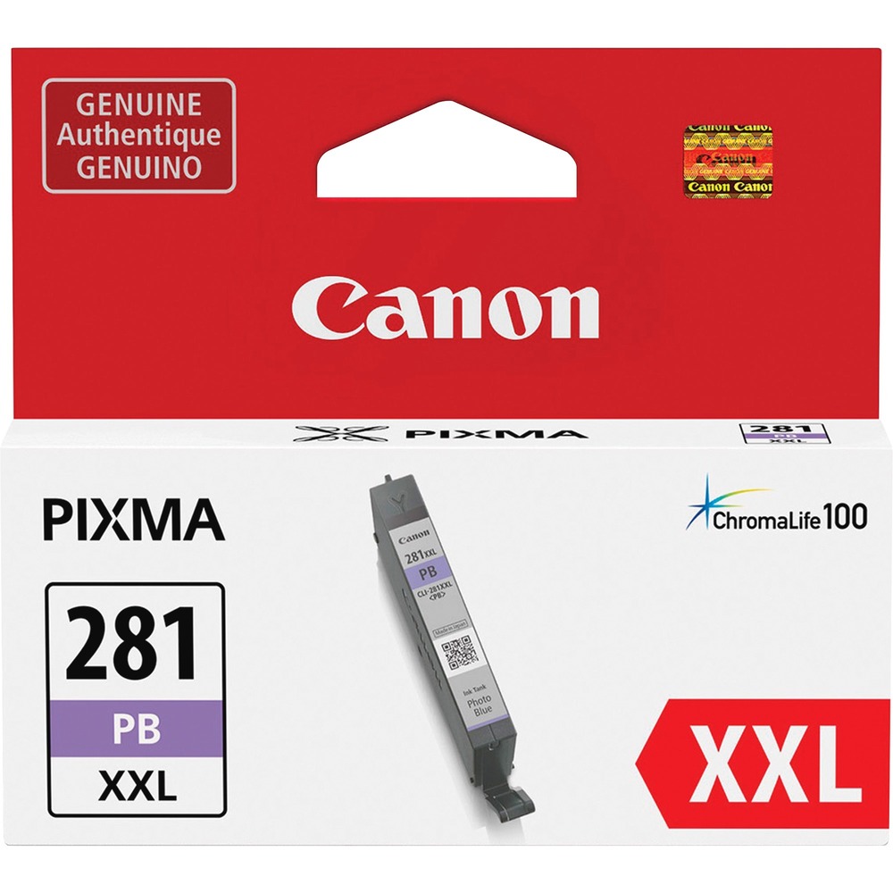 CNMCLI281XXLPBL - This XXL dye-based, photo blue ink tank delivers outstanding quality for all your images and photos in your Canon Pixma TR7520, TR8520, TS6120, TS8120 and TS9120. Combined with Canon photo paper, it protects your photos with the ChromaLife100 system for beautiful, long-lasting photos. Extra, extra-large ink tank can help you save money, prints more when you needed and extends time between replacing ink tanks. Genuine Canon ink provides peak performance and offers exclusive content from Creative Park Premium. This XXL ink tank provides 5.5 times more prints compared to its standard equivalent.