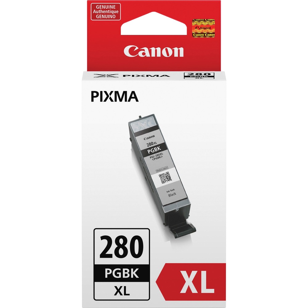 CNMPGI280XLPBK - Pigment black ink is used for printing documents on plain paper and ensures crisp, sharp text in your Canon Pixma TR7520, TR8520, TS6120, TS8120 and TS9120. Extra-large capacity in this ink tank can help you save money, print more when you needed and extend the time between replacing ink tanks. Individual ink tank optimizes efficiency as you only need to replace the ink that runs out. Genuine Canon inks provide optimal performance and offer exclusive access to Creative Park Premium content. This XL ink tank provides 1.6 times more prints compared to its standard equivalent.