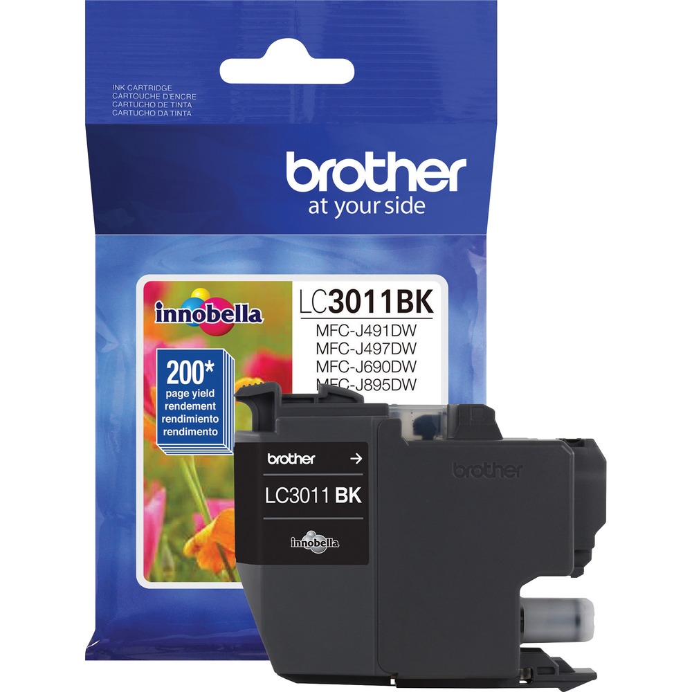 BRTLC3011BK - Ink cartridge delivers consistent, professional print quality with a 200-page yield. Brother Genuine ink is intelligently engineered to work seamlessly with your Brother inkjet printer to consistently produce sharp prints that withstand the test of time. Use only Brother Genuine ink cartridges for reliable results in your Brother Work Smart Series compact, inkjet all-in-one printers: MFC-J491DW, MFC-J497DW, MFC-J690DW and MFC-J895DW. Brother offers an environmentally responsible way for customers to dispose of Brother Genuine cartridges at end of life. More from the Manufacturer