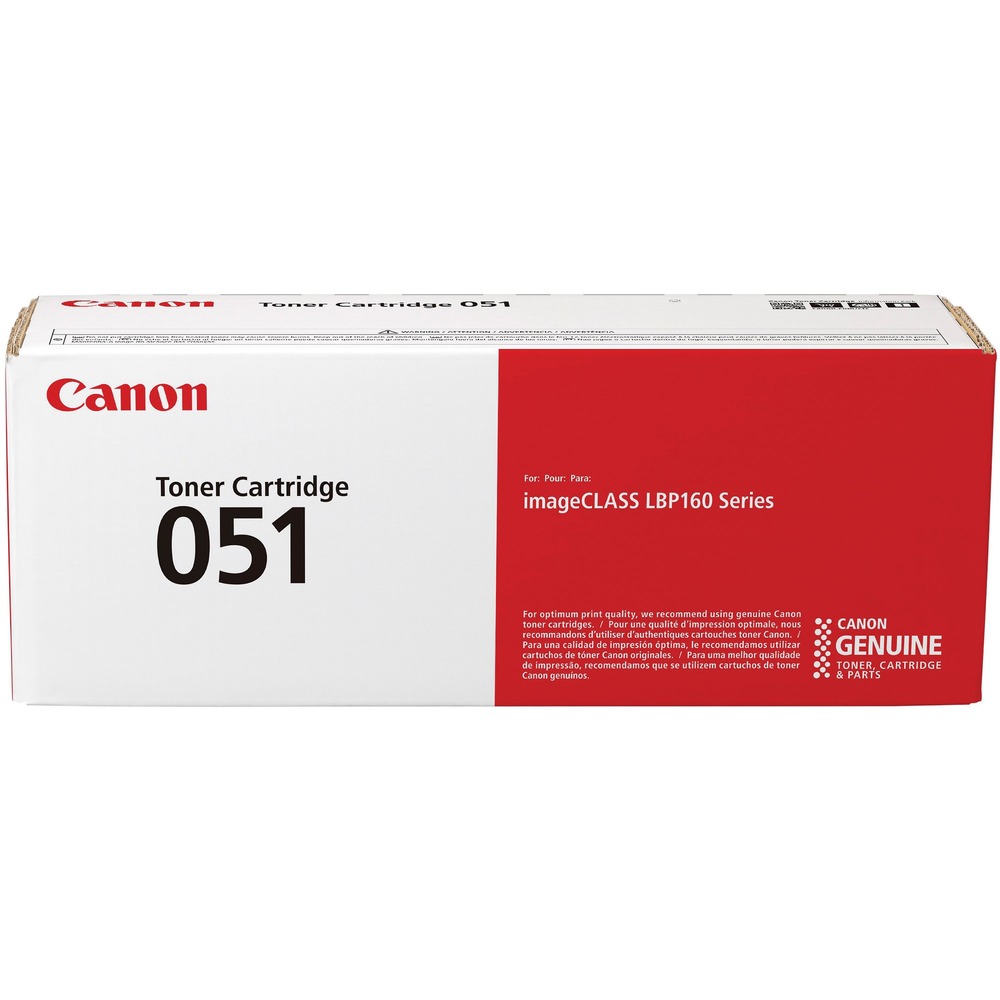 CNMCRTDG051 - Designed by Canon engineers and manufactured in Canon facilities, this genuine Canon toner cartridge is developed using precise specifications so you can be confident that your Canon device will consistently produce high-quality results. Cartridge is designed for use in Canon imageClass LBP160 Series, including LPB162DW. It yields approximately 1,700 pages.