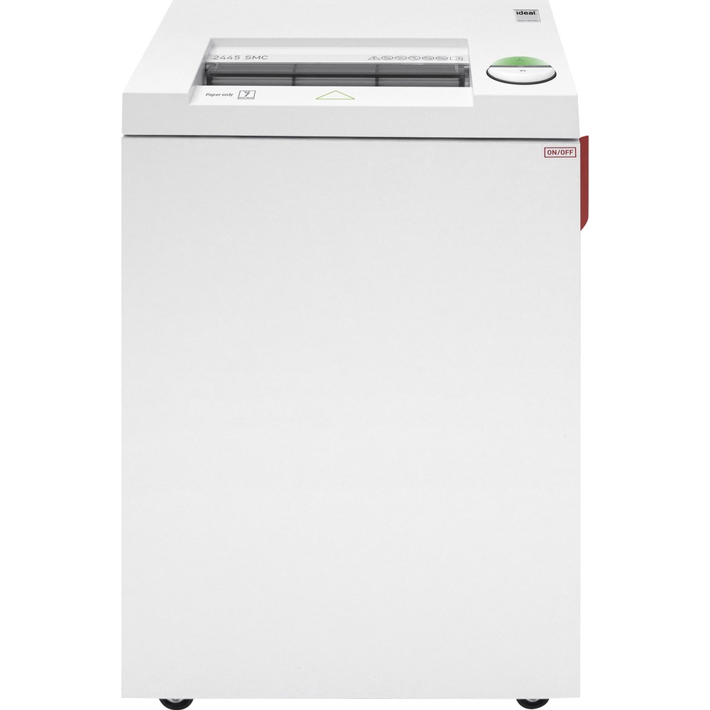 ISRIDEDSH0067H - 2445 Super Micro-Cut P-7 is a convenient and powerful deskside shredder. It is designed for shredding classified and top-secret documents, such as documents involving Communications Security (COMSEC), Secure Compartmentalized Information (SCI) and Special Access Programs (SAP). Continuous operation and high-quality, solid steel cutting heads minimize downtime while shredding paper. High-security shredder features a 9-1/2" feed opening and lightweight, 9-gallon bin that is impact-resistant and easy to remove. Patented, transparent safety shield in the feed opening protects fingers. 1/2-horsepower motor chews through 7 sheets of paper at once and up to 107 sheets of paper per minute. German engineering and manufacturing ensure superior quality that will provide many years of trouble-free operation. More from the Manufacturer