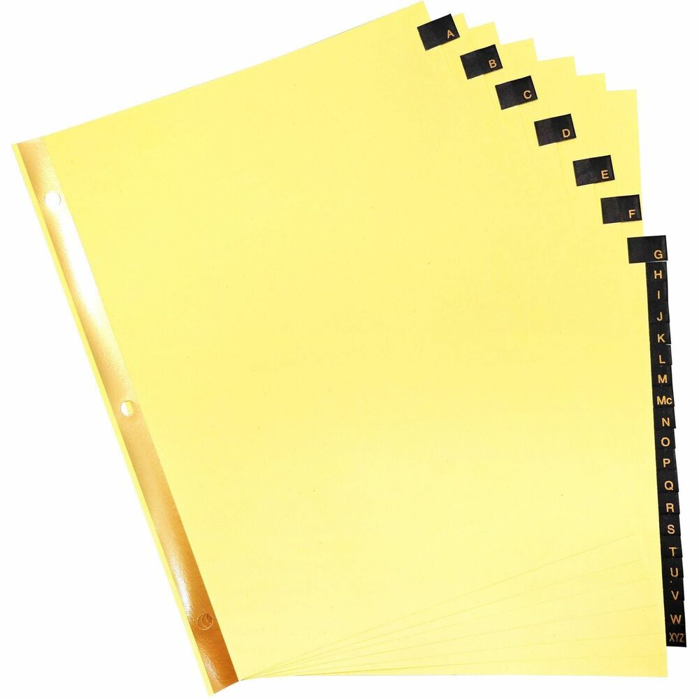 BSN01181 - Heavy-duty buff ledger paper has a gold-reinforced binding edge for extra strength. Punched for standard three-ring binders. Letter size. Buff.