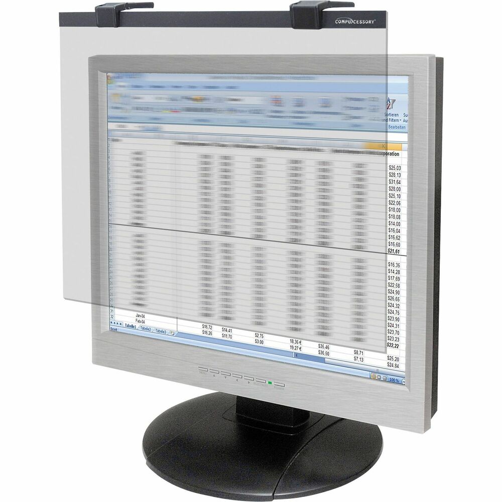 Business Source 19"-20" Widescreen LCD Privacy Filter Clear - For 19" , 20" Widescreen LCD Monitor - 16:10 - Acrylic - Anti-glare - 1 Each