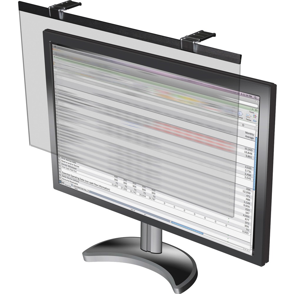 BSN29290 - Privacy filter is a specially designed panel to protect sensitive, wide-screen LCD monitors that measure 21.5" to 22" diagonally. Privacy feature prevents unauthorized view of sensitive information. Optical-quality acrylic features antireflective coating to reduce glare and improve visuals. LCD privacy filter includes a microfiber cleaning cloth.