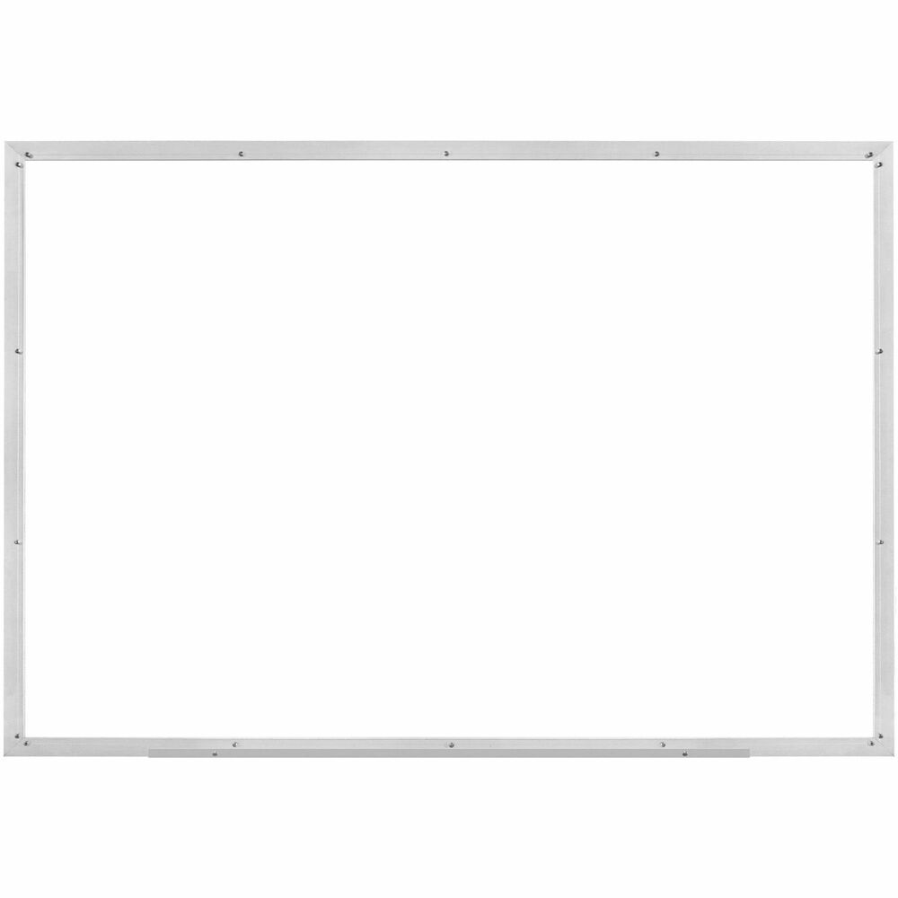 LLR00586 - Dry-erase board features a white-coated, styrene surface that is easy to write on with dry-erase markers and just as easy to erase. Marker tray provides a convenient place to store your markers. The 3/5" (15.4mm) thick board also includes an aluminum frame and hanging hardware.