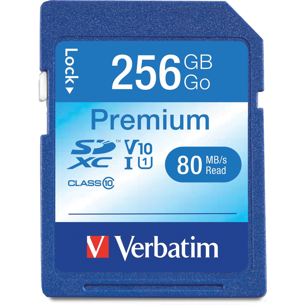 VER99828 - Photography enthusiasts looking for quality performance at a great value will find it with this Premium SDXC Memory Card. Shoot events in full 1080p HD video or burst photography using your point-and-shoot or mid-range camera. The UHS-I interface with U1 speed ratings ensures you'll never miss a moment of the school play, weekend soccer match or school basketball game. Featuring an extended capacities of 256GB and up, SDXC memory card lets you store more memories. Read speeds up to 80MB per second let you download and upload files to your computer faster so you can get back to life's more important tasks. Make sure your sentimental moments don't easily disappear. This card is water-resistant, shockproof and temperature-proof.
