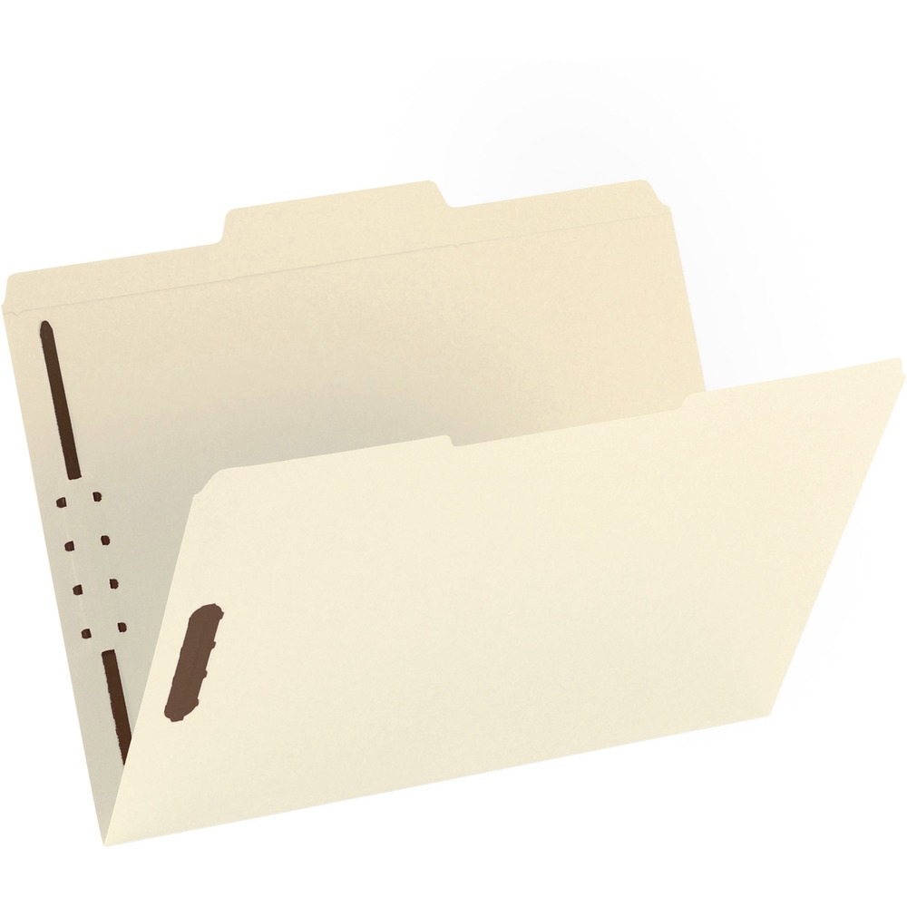 BSN17213 - Fastener folders hold letter-size papers securely inside folders and prevent valuable papers from falling out or getting lost. Two fasteners allow you to subdivide your papers within the folder for better organization. Two-ply tab withstands frequent use. Tab is 1/3-cut for easy access in your filing system.