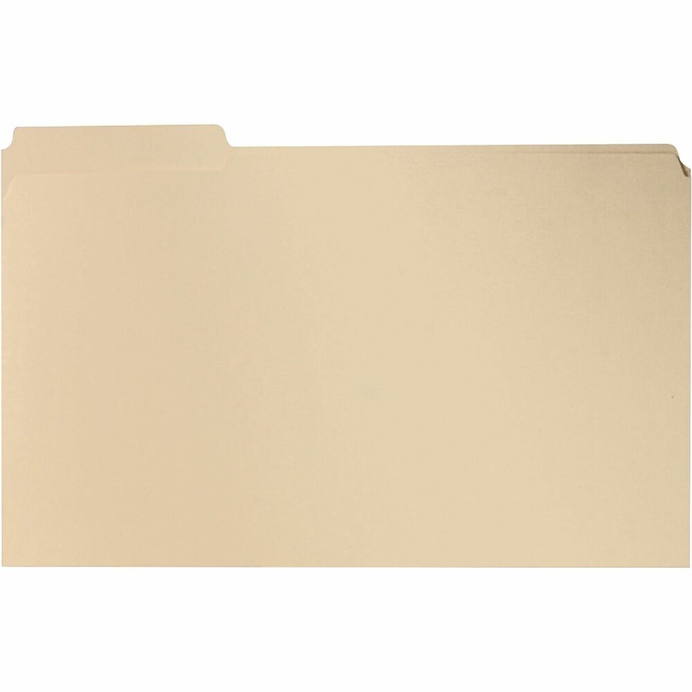 BSN241113 - File folders feature 1/3-cut tabs in assorted positions. Two-ply tabs are 1/2" high and undercut for label visibility. Top corners are rounded. File folders are scored for 3/4" expansion and made of 11 point heavyweight stock.