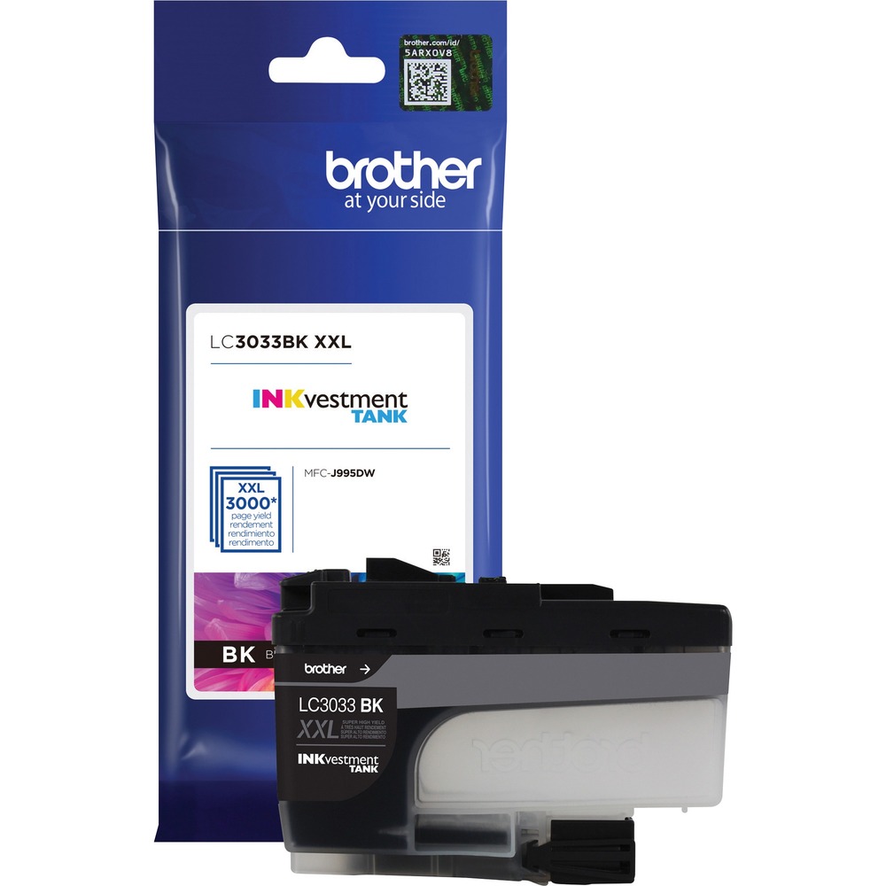 BRTLC3033BK - INKvestment Tank Cartridge delivers consistent, professional print quality and ultra-convenience with a super-high page yield up to 3,000. Brother Genuine ink is intelligently engineered to work seamlessly with your Brother inkjet printer to consistently produce sharp prints that withstand the test of time. Use only Brother Genuine ink cartridges for reliable results in your Brother INKvestment Tank inkjet all-in-one printers: MFC-J995DW and MFC-J995DW XL that feature Brother tank technology. Brother offers an environmentally responsible way for customers to dispose of Brother Genuine cartridges at end of life. More from the Manufacturer