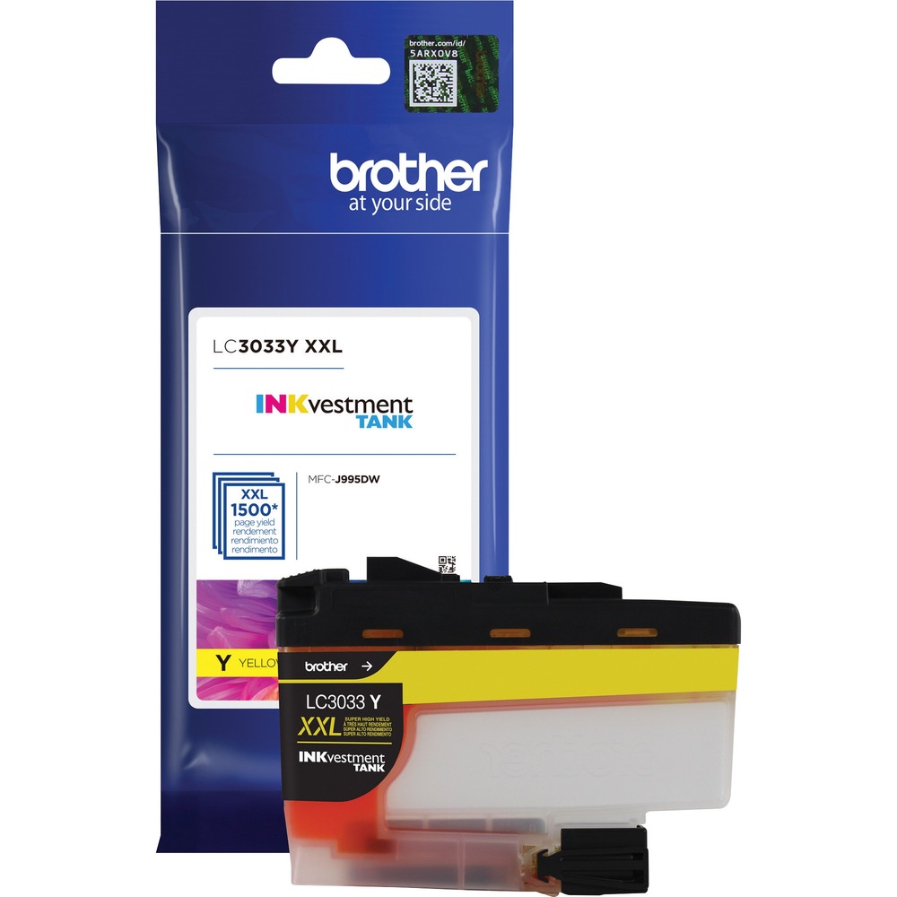 BRTLC3033Y - INKvestment Tank Cartridge delivers consistent, professional print quality and ultra-convenience with a super-high page yield up to 1,500. Brother Genuine ink is intelligently engineered to work seamlessly with your Brother inkjet printer to consistently produce sharp prints that withstand the test of time. Use only Brother Genuine ink cartridges for reliable results in your Brother INKvestment Tank inkjet all-in-one printers: MFC-J995DW and MFC-J995DW XL that feature Brother tank technology. Brother offers an environmentally responsible way for customers to dispose of Brother Genuine cartridges at end of life. More from the Manufacturer