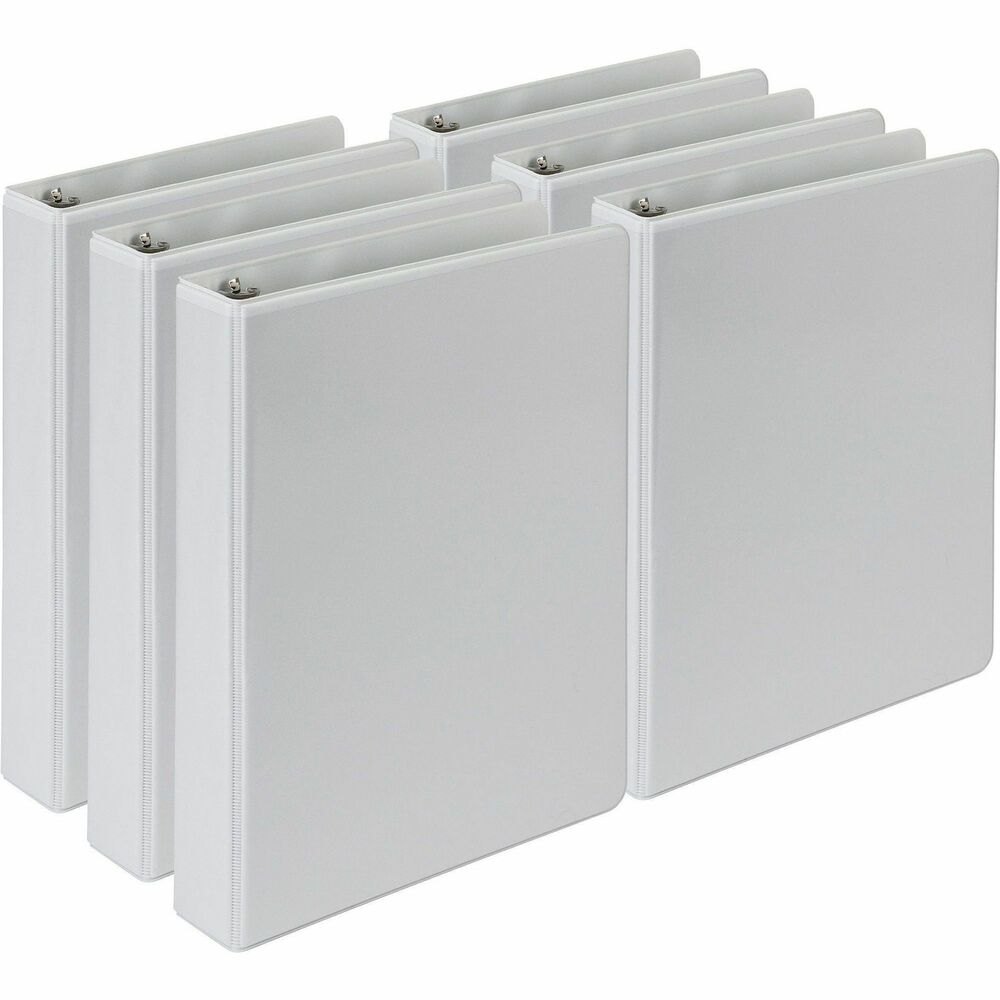 SAMMP28507 - Durable, three-ring View Binder is ideal for daily use at your home, school or office. It is made with durable polypropylene and chipboard. Perfect for organization and presentations, this junior 1" binder allows complete customization via a clear overlay on front, back and spine with a nonglare finish. PVC-free, nonstick material won't transfer ink or lift copy from materials inserted into the cover or placed inside the binder. Two clear interior pockets provide additional paper storage. Lid-mounted, round rings create a rivetless spine for a professional look that impresses during presentations.