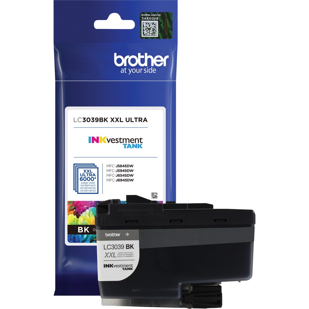 BRTLC3039BK - INKvestment Tank Cartridge delivers consistent, professional print quality and ultra-convenience with an ultra-high page yield up to 6,000. Brother Genuine ink is intelligently engineered to work seamlessly with your Brother inkjet printer to consistently produce sharp prints that withstand the test of time. Use only Brother Genuine ink cartridges for reliable results in your Brother INKvestment Tank inkjet all-in-one printers: MFC-J5845DW, MFC-J5845DW XL, MFC-J5945DW, MFC-J6545DW, MFC-J6545DW XL and MFC-J6945DW that feature Brother tank technology. Brother offers an environmentally responsible way for customers to dispose of Brother Genuine cartridges at end of life. More from the Manufacturer