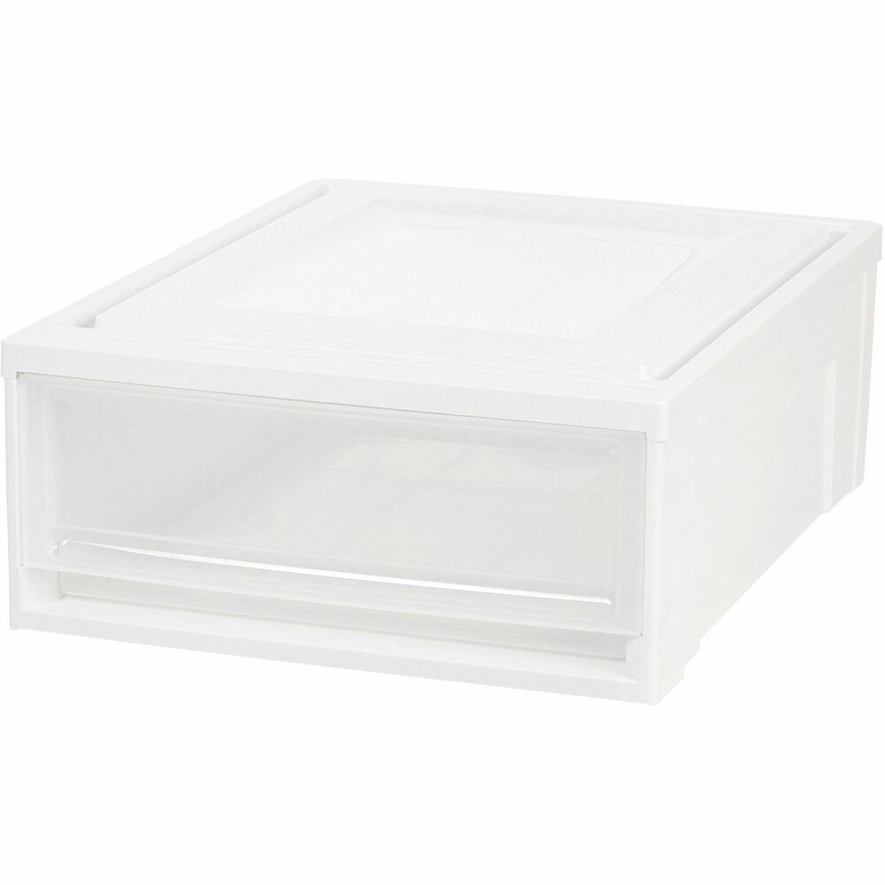 IRS129770 - Create storage where you need it most with this shallow box drawer. Ultra-clear front panel lets you see inside at a glance to quickly find what you need. Sturdy, smooth-glide drawer pulls open with ease for effortless access. Designed to stack securely with Iris shallow, medium and deep boxes (sold separately), you can fit multiple units together to build customized storage any way you want it. Stacking drawer is perfect for organizing accessories, crafts, toiletries and more.
