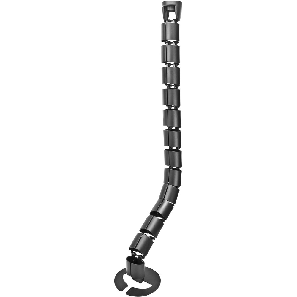 LLR49259 - Cable control spine neatly routes cables from desk to floor for universal use. Quickly insert and remove cables inside the guide. Spine easily attaches underneath a desk. It is adjustable to shorter or longer lengths.