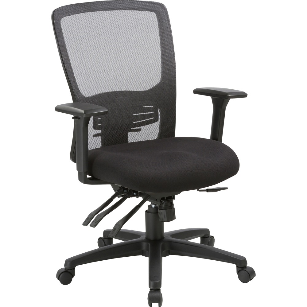 LLR86220 - High-back chair features a mesh back that allows air to flow freely when you're seated to help you stay cool throughout the day. Adjustable lumbar support offers ergonomic support for your lower back to help prevent strain through extended seating. Seat-height adjustment with tilt tension allows a variety of users to sit comfortably at their desk. 360-degree swivel allows you to effortlessly rotate the chair for added convenience. Chair also includes a seat-depth adjustment, seat slider and seat/back-angle adjustment. More from the Manufacturer