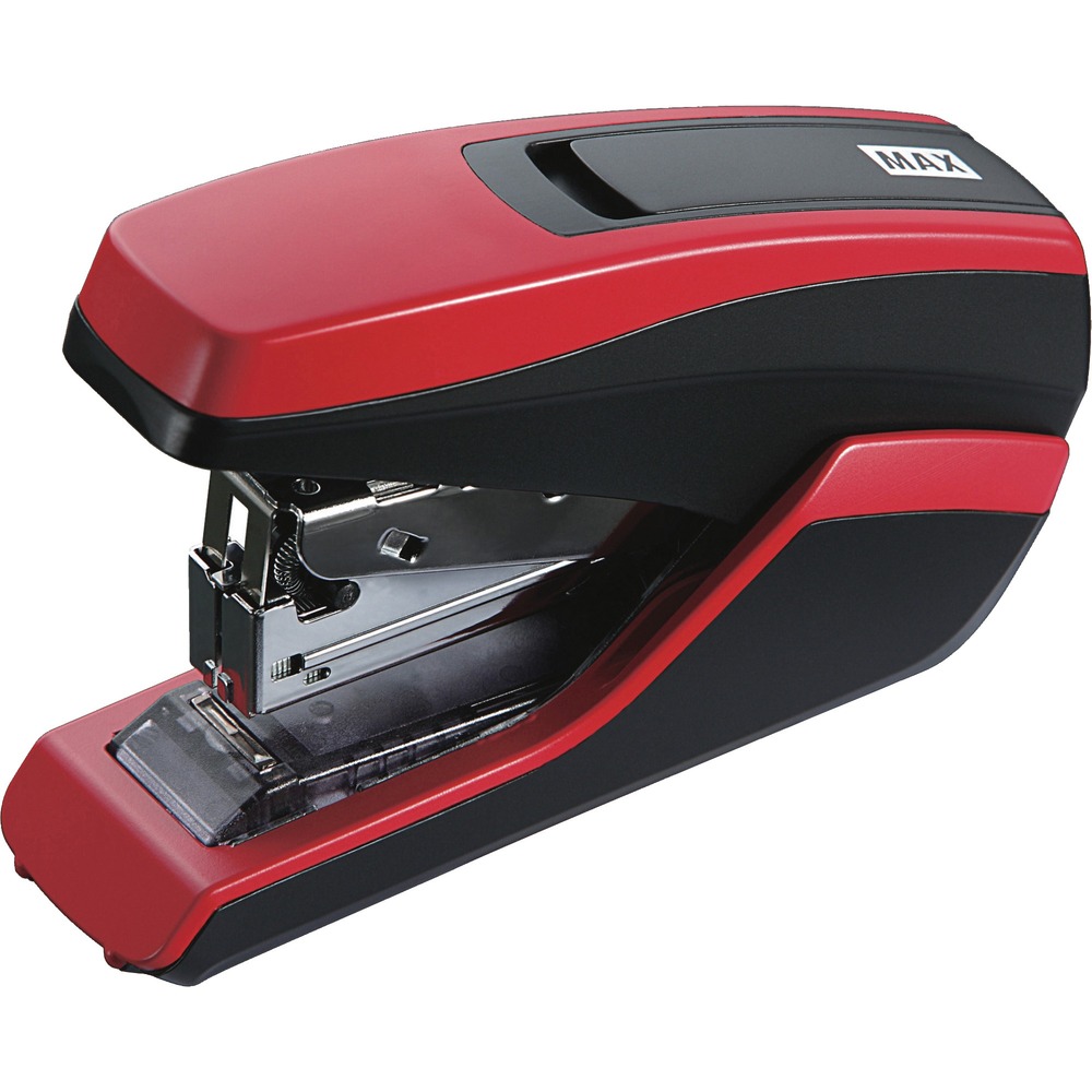 MXBHD91661 - Powerful stapler features a comfortable, soft-touch handle that lets you staple up to 35 sheets with extreme ease. Flat clinch design keeps stacks of papers neater and flatter to prevent large, bulky stacks. Comfortable rubber surface provides an enjoyable fit for any gripping style. Versatile design stands vertically or can be used as a desktop stapler. Storage compartment holds two strips of 100 staples to keep extra staples within quick reach. Stapler is designed for use with any standard-size staple (sold separately).