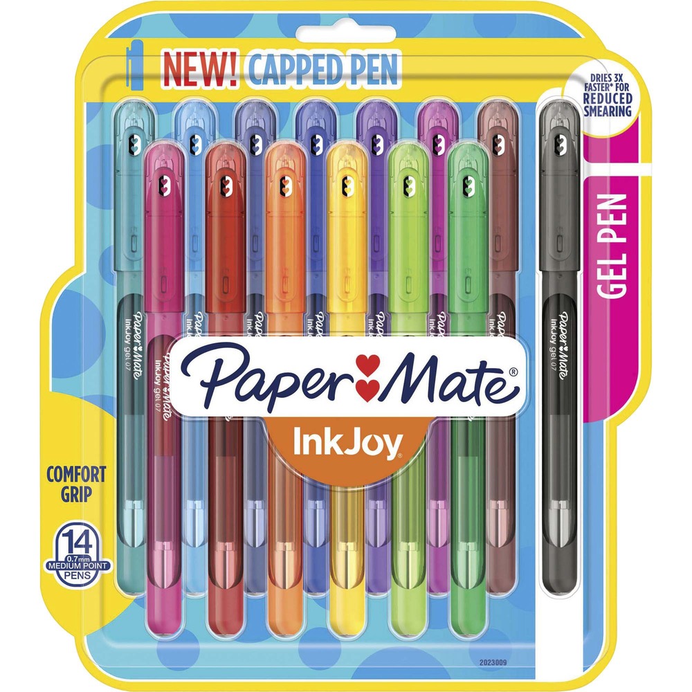 PAP2023009 - Gel pens feature a quick-drying ink to keep your writing clean and consistent without smudging. Smooth-flowing ink lays down effortlessly without any drag for a more enjoyable writing experience from your first word to your last. Medium point produces clean, solid lines for excellent visibility. Handy clip attaches to pockets, notebooks and more for easy access and storage. Gel pens in assorted colors are perfect for everyday use at home, office and school. More from the Manufacturer
