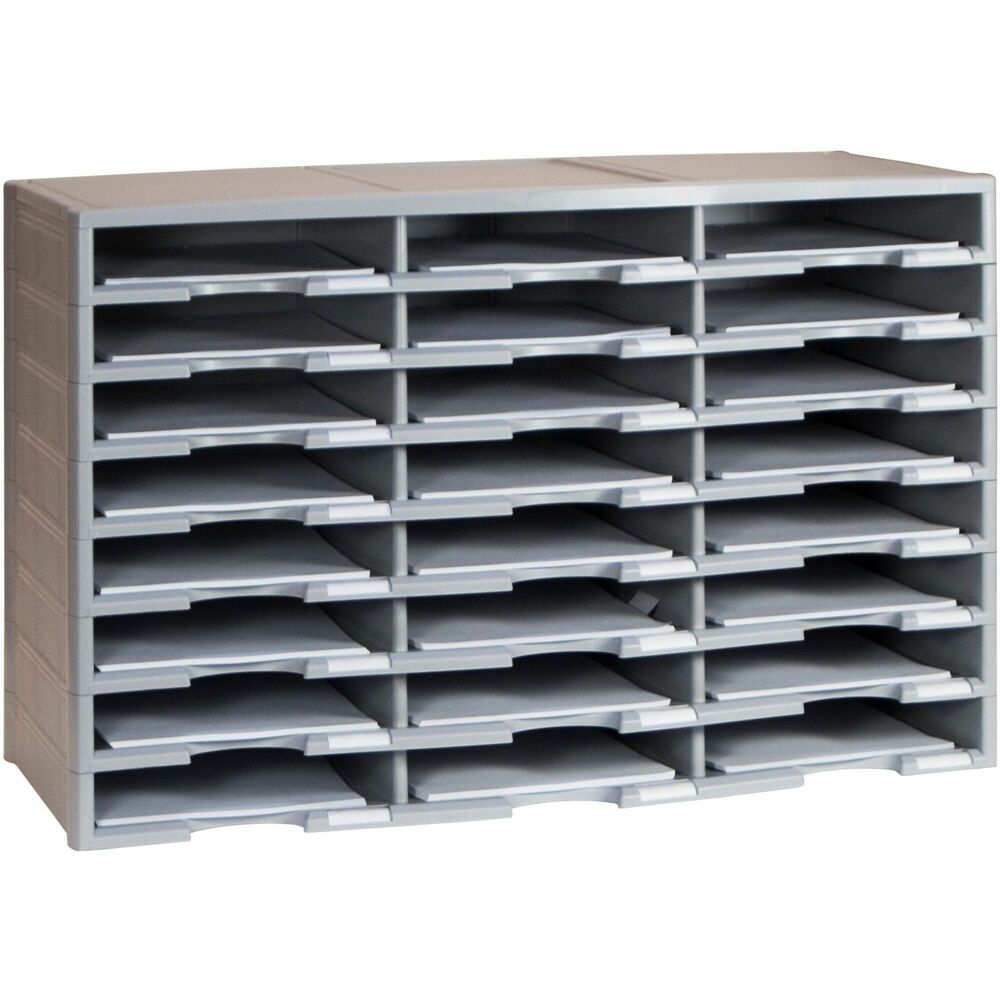 STX61434U01C - Bring order to your clutter with this 24-compartment literature sorter. Its 12,000-sheet capacity gives you a versatile solution to organize your large-scale document storage requirements. Heavy-duty plastic construction will not sag or bow and outlasts cardboard alternatives for long-lasting use for years to come. Integrated label holder on each compartment allows you to customize each space to prevent misfiling. If 24 compartments aren't enough, its stackable design lets you add extra sorters (sold separately) to create up to a 72-compartment unit. Each compartment measures 9-1/2" x 12" and holds up to 5 lb.