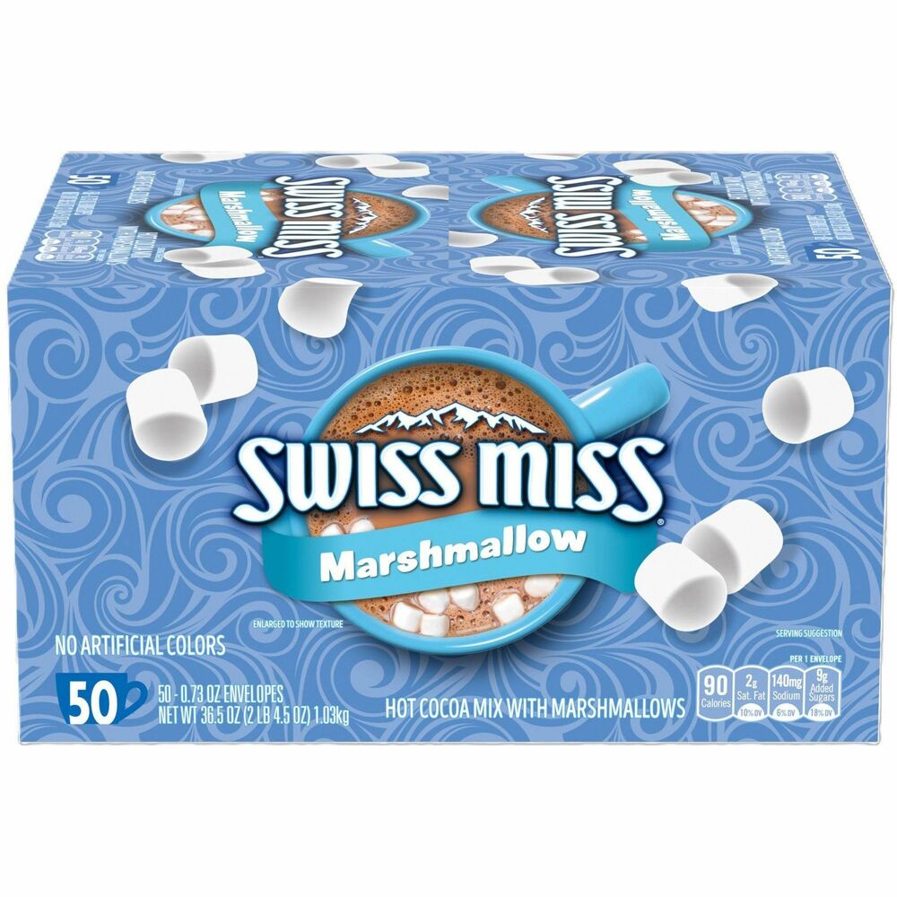 SWM47492 - Swiss Miss Hot Chocolate Mix with marshmallows comes in individual packets for convenient breakroom use. Each packet contains the perfect amount of powdered mix to create one cup of rich, creamy hot chocolate.