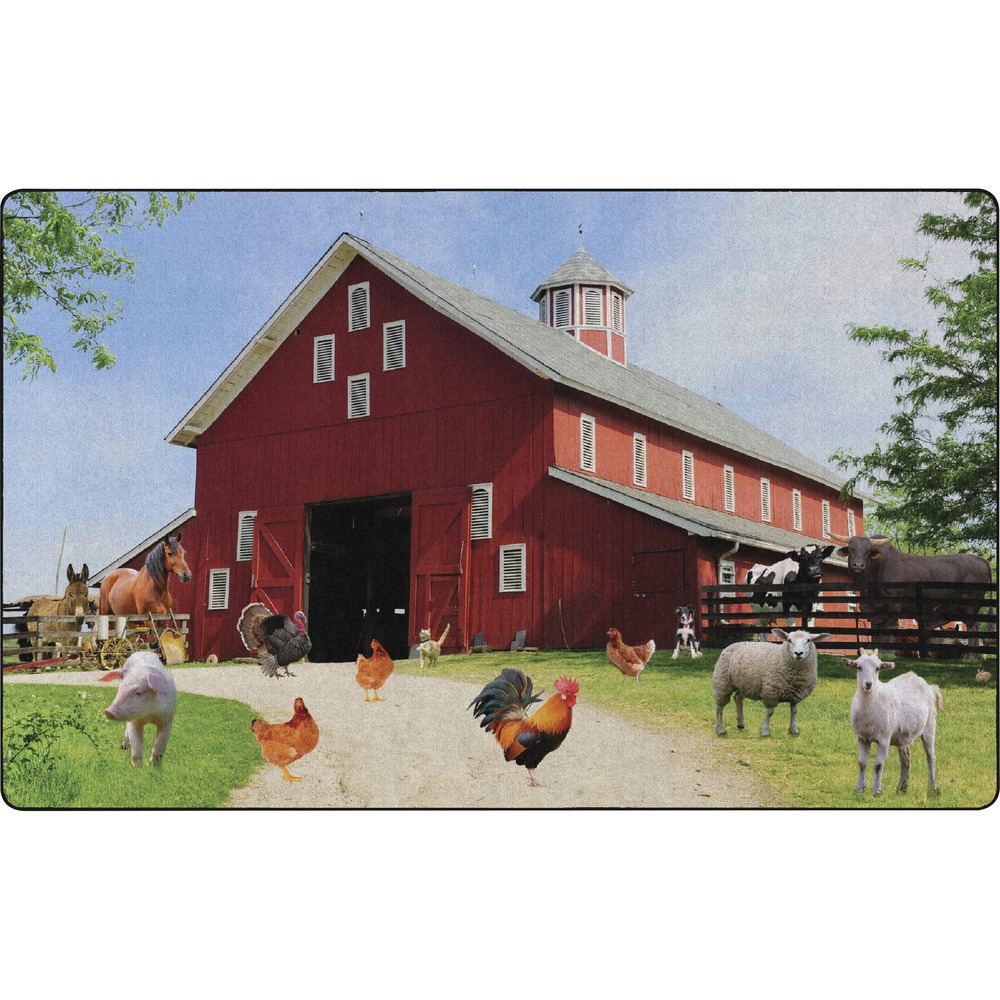 FCIFA100444FS - Let your young learners get to know barnyard animals even better than Old MacDonald with this classroom rug. 76 dpi, HD dye infusion provides enhanced clarity to let students clearly see the animals they're learning to identify. Stainless stain protectant keeps you covered for life's unpredictable moments. Rug is bound and double-stitched with nylon-edge yarn for increased strength at the vulnerable areas. Rug is perfect for classrooms, common areas, administrative space and more.