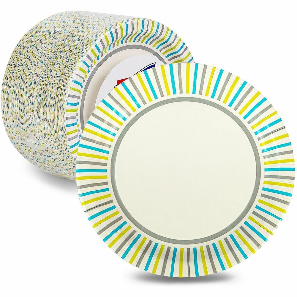 GJO10321CT - Paper plate features a soakproof construction to hold wet foods without leaking through to the table. Its durable material offers excellent rigidity to hold dense foods like steak, potatoes and more. Disposable design allows quick, easy cleanup after each use. 7" tableware is perfect for company gatherings, special events, parties and more.