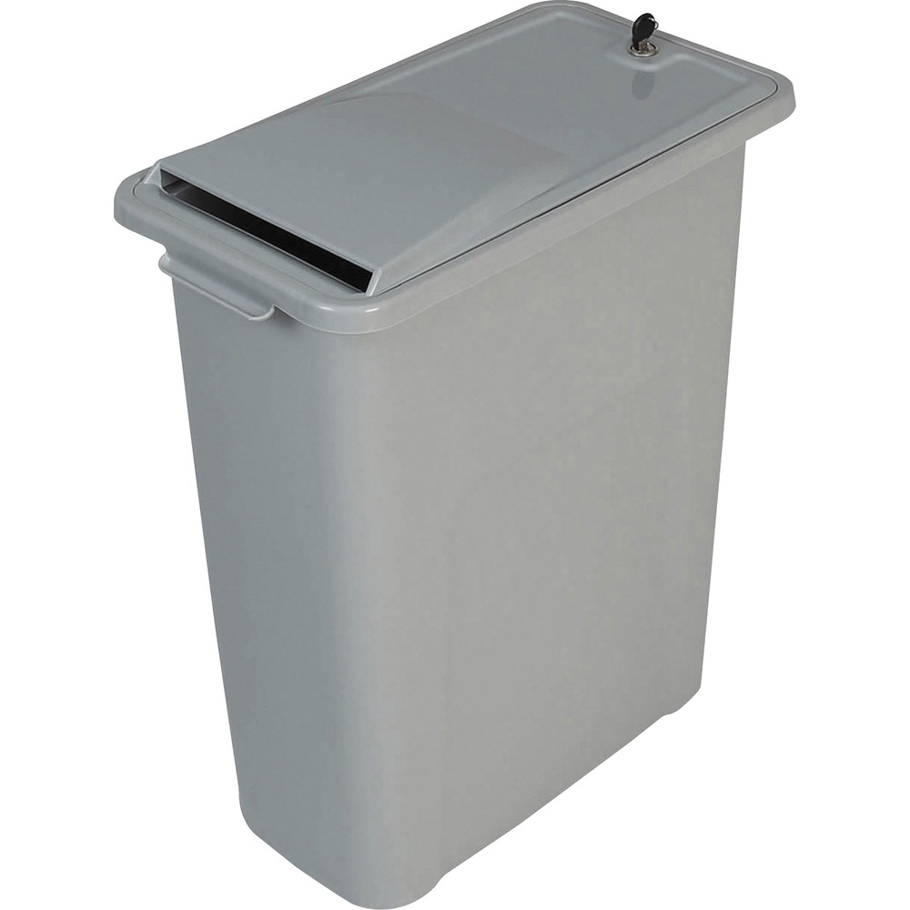 HSM1070070220 - Designed to fit in tight spaces, this lockable shred bin has a tamper-proof lid for confidential disposal. Wide slot provides a convenient insertion point for confidential documents that need to be shredded. Grips on both ends allow easy emptying.