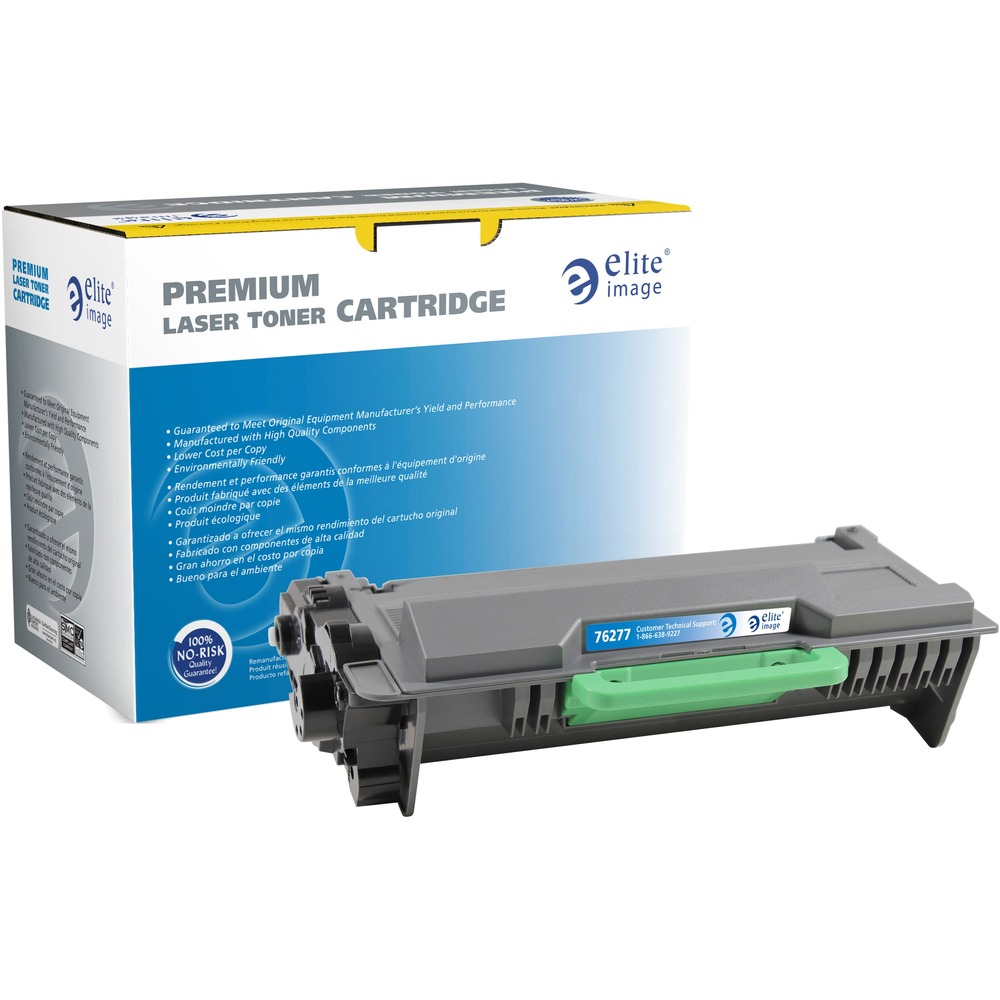 ELI76277 - Remanufactured toner cartridge is designed for use with Brother DCP-L5500DN, DCP-L5600DN, DCP-L5650DN, HL-L5200DW, HL-L5200DWT, HL-L6200DWT, HL-L6300DW, HL-L6400DW, HL-L6400DWT, HL-L5100DN, HL-L5000D, HL-L6250DW, HL-L6200DW, MFC-L5700DW, MFC-L5800DW, MFC-L5850DW, MFC-L5900DW, MFC-L6700DW, MFC-L6750DW, MFC-L6800DW and MFC-L6900DW. High-quality output offers vibrant reproduction so it's ideal for printing at home and the office. Cartridge installs easily and quickly to minimize downtime. Toner is the result of rigorous product development protocols and provides OEM-equivalent yield and performance. High-yield cartridge yields approximately 8,000 pages. Elite Image is ISO certified.
