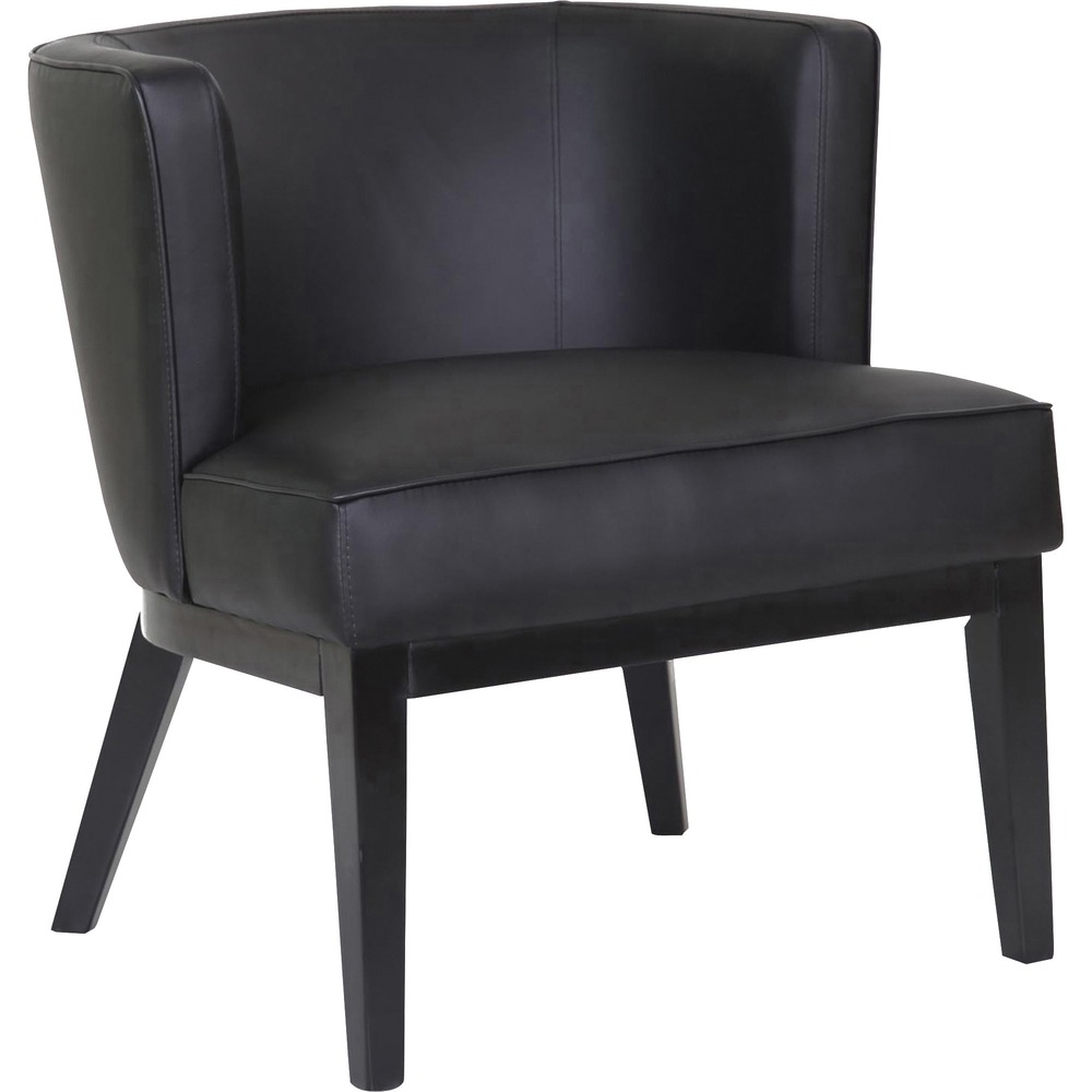 Boss Ava Accent Chair-Black - Black Seat Color - Vinyl, Plush Seat ...