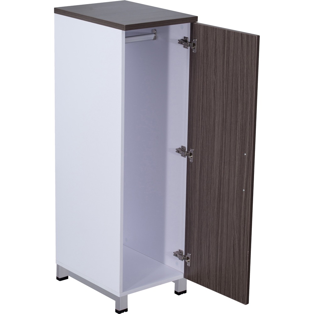 BOPS505 - The Simple System Wardrobe is constructed of wood for strong, sturdy organization. Single hang bar allows you to hang coats, jackets, scarves and more. Wardrobe coordinates with bookcases and storage cabinets from the Simple System collection.