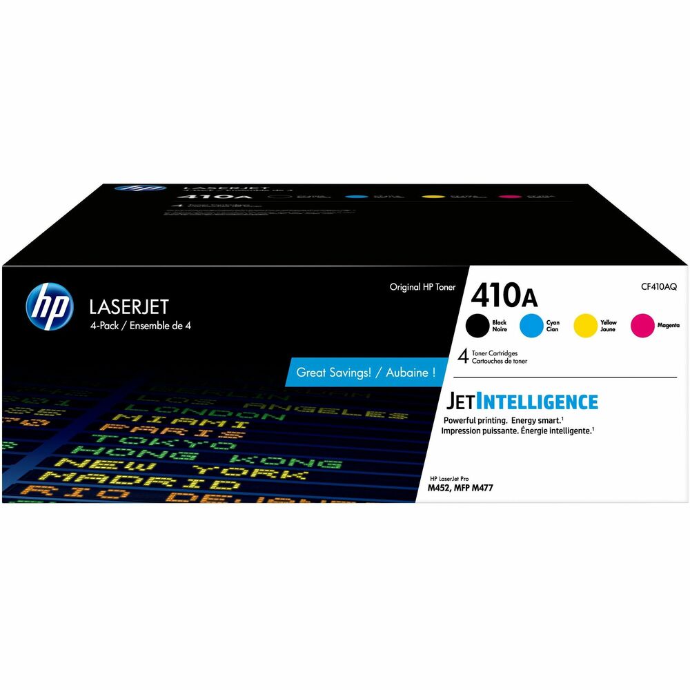 HEWCF410AQ - Count on these toner cartridges with JetIntelligence to deliver more pages than ever at fast speeds in your HP Color LaserJet Pro M452 Printer series, HP Color LaserJet Pro MFP M477 series. Intelligently track toner levels with print-gauge technology to help ensure you get the pages you paid for. Anti-fraud technology and HP ColorSphere 3 toner ensure HP professional-quality for producing sharp text, bold blacks and crisp graphics. Quickly replace your cartridges, using auto seal removal and easy-open packaging. Each cartridge yields approximately 2,300 pages. More from the Manufacturer