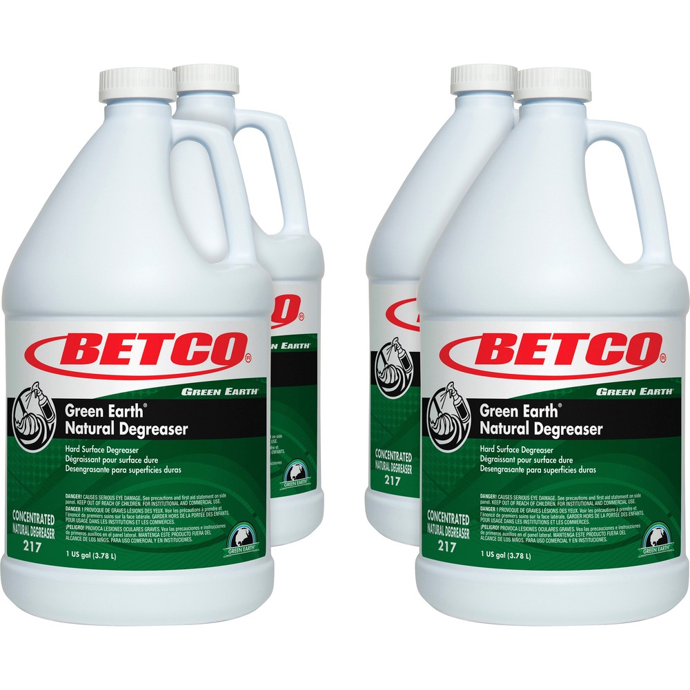 BET2170400CT - This powerful degreaser is the naturally preferred solution for all degreasing tasks. A synergistic blend of natural ingredients with a unique surfactant system produces a concentrated formula that equals most traditional degreasers. This unique degreaser breaks down greases, oils and fats including industrial petroleum greases on all water-safe surfaces. Green Earth Natural Degreaser removes inks, oils, greases and fats from a variety of surfaces with a proprietary blend of natural, bio-renewable/bio-based ingredients. Dilution ratio is 1:64.
