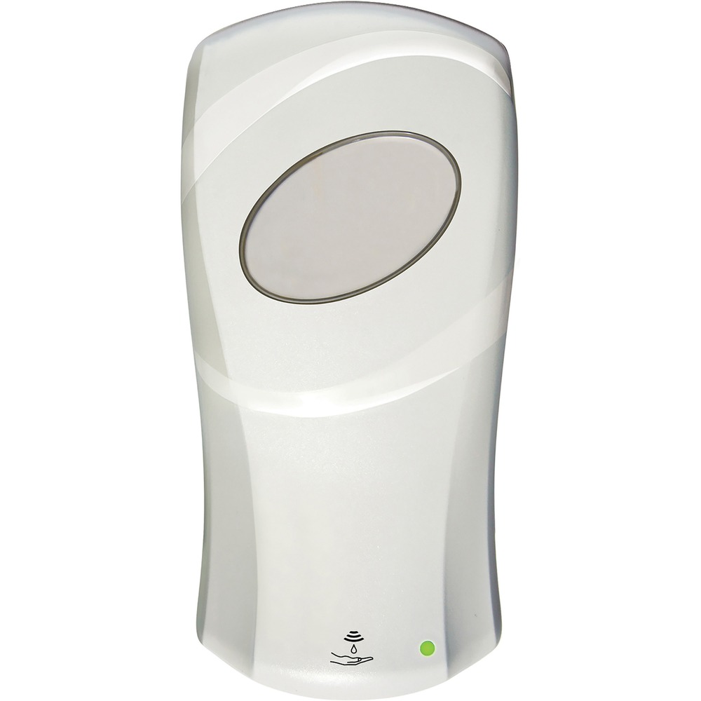 DIA16652 - FIT Touch-free Dispenser features a small footprint with subtle curves that complement the aesthetics of any washroom. Enjoy thick, rich foam from a state-of-the-art pump. High-efficiency engine provides an industry-leading precise activations - more than 90,000 - to maximize housekeeping efficiency. Clear side-panel strip provides fill-level visibility without opening. Touch-free unit runs on four D alkaline batteries (included) and can dispense one, two or three shots per activation. Smart-Sensor Technology discontinues activation if hand is removed. Refillable dispenser is made from ABS plastic for maximum durability. Clean Tip Technology cleans the pump tip after each use to minimize drip risk.