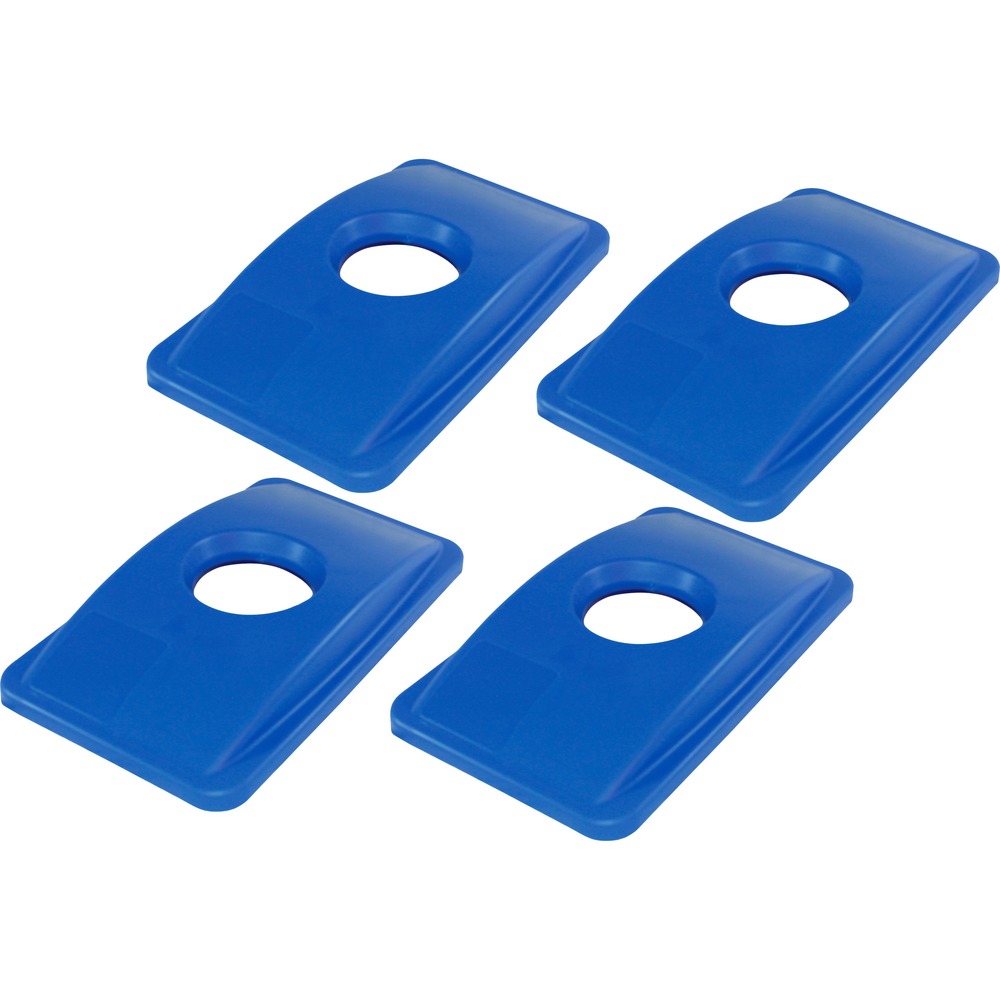 GJO98219CT - Encourage recycling throughout your office with this bin lid. Its round cutout accepts cans while preventing users from disposing of unapproved items. Eco-friendly construction is made with post-consumer materials to reduce its overall impact to our environment. Solid blue color helps associate bins with recycling to prevent confusion. Plus, its easy-to-use design snaps on and off effortlessly to quickly dispose of contents.