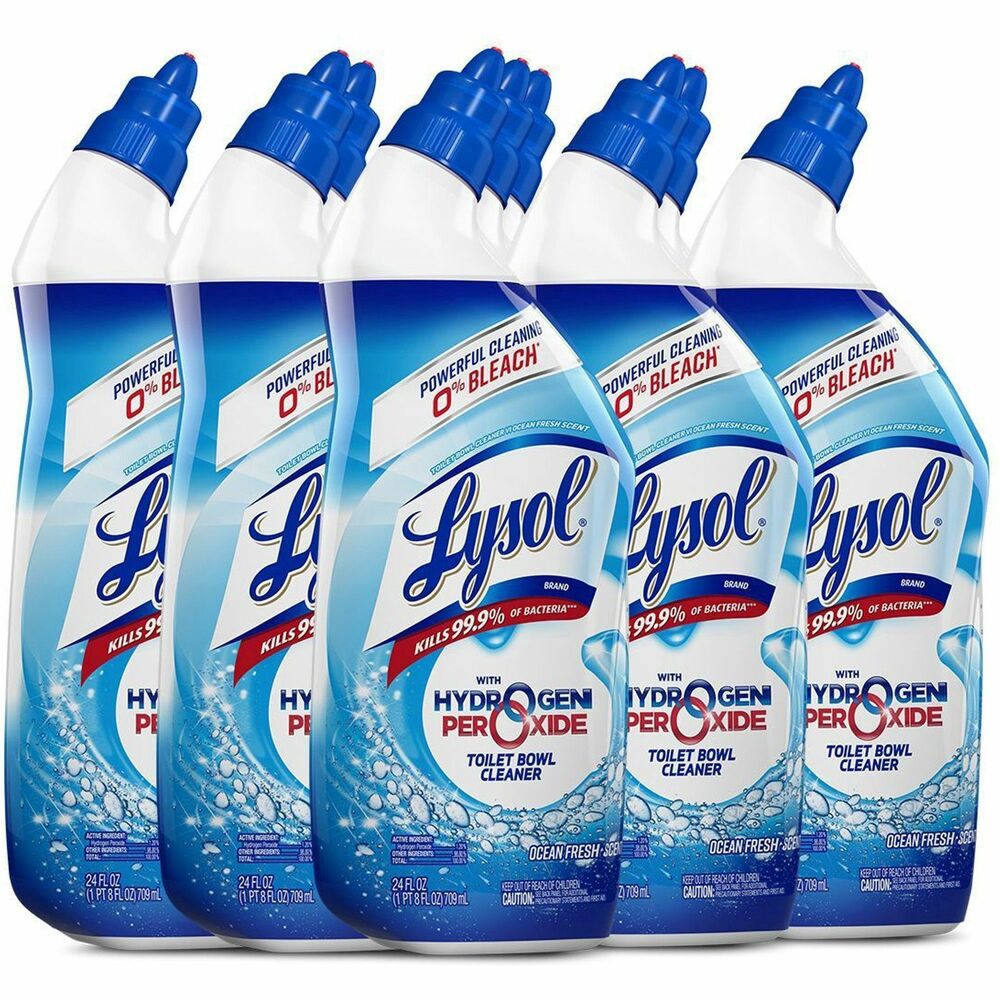 RAC98011CT - Clean, sanitize, disinfect and enhance your guests' experience using Lysol Toilet Bowl Cleaner with Hydrogen Peroxide. Effective formula powers through tough toilet stains such as limescale and rust, leaving the bowl clean and sanitized and cleaning crews satisfied. Angle-neck bottle easily reaches tough stains in tricky areas. Formula kills 99.9 percent of bacteria, including Staphylococcus aureus and Enterobacter aerogenes, when used as directed on hard, nonporous surfaces. Deliver a positive restroom experience at your facility without the harshness of bleach.