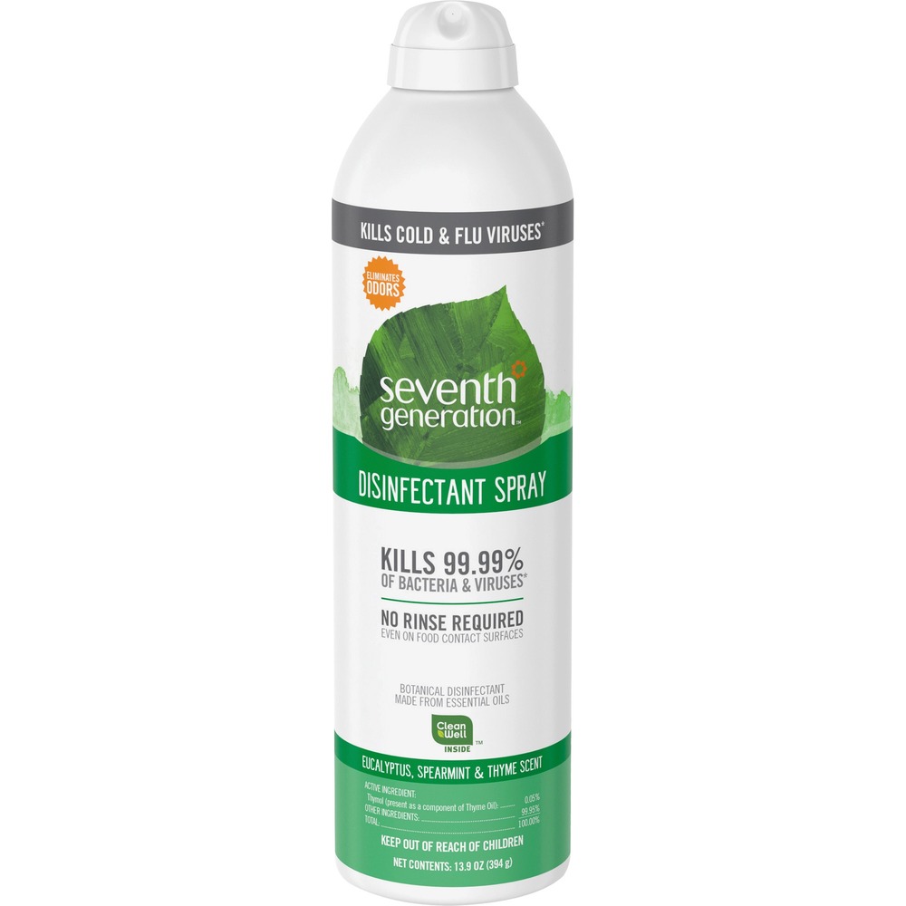 SEV22981CT - Botanical disinfectant spray features an active ingredient that's made from essential oils to kill 99.99 percent of bacteria and viruses without the use of harsh solvents. Its gentle formula does not require you to rinse surfaces even when cleaning food-contact surfaces for quick, simple cleanings. Plus, special odor eliminators seek out unpleasant smells to leave rooms smelling freshly cleaned. Bag-on-valve technology uses a nonflammable, compressed air propellant for safe use by you and for our environment. Disinfectant spray is perfect for use in offices, daycare centers, restaurants, schools and more.