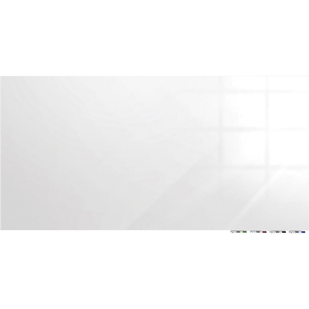 GHEARIASM23WH - Aria Low-Profile Glass Whiteboard achieves the look of weightless, floating glass. No visible hanging hardware or stand-offs allow the beauty of the frameless glass to complement any decor, creating an unobstructed writing surface. Heavy-duty hanging system promotes security and confidence in the installation. Hang your board horizontally or vertically on a variety of surfaces such as drywall, concrete or brick. Premium, 1/4" thick tempered glass floats just 1/2" from the wall without bowing, straining or moving. Use it as a single board for personal offices and conferences rooms or to create a glass whiteboard wall by lining up multiple glassboards in a row. Lower, steel support bar doubles as storage for your magnetic markers, keeping the writing surface free from clutter. It comes with four markers and an eraser.