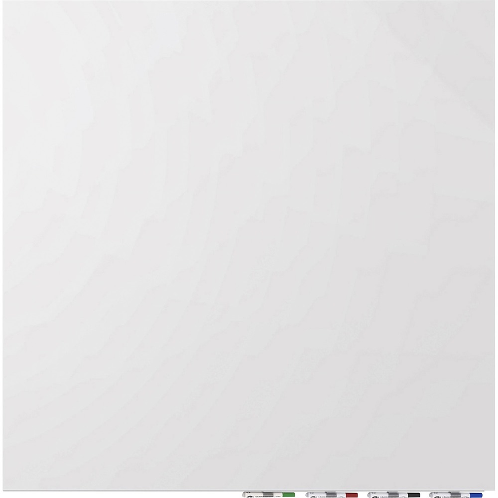 GHEARIASM44WH - Aria Low-Profile Glass Whiteboard achieves the look of weightless, floating glass. No visible hanging hardware or stand-offs allow the beauty of the frameless glass to complement any decor, creating an unobstructed writing surface. Heavy-duty hanging system promotes security and confidence in the installation. Hang your board horizontally or vertically on a variety of surfaces such as drywall, concrete or brick. Premium, 1/4" thick tempered glass floats just 1/2" from the wall without bowing, straining or moving. Use it as a single board for personal offices and conferences rooms or to create a glass whiteboard wall by lining up multiple glassboards in a row. Lower, steel support bar doubles as storage for your magnetic markers, keeping the writing surface free from clutter. It comes with four markers and an eraser.