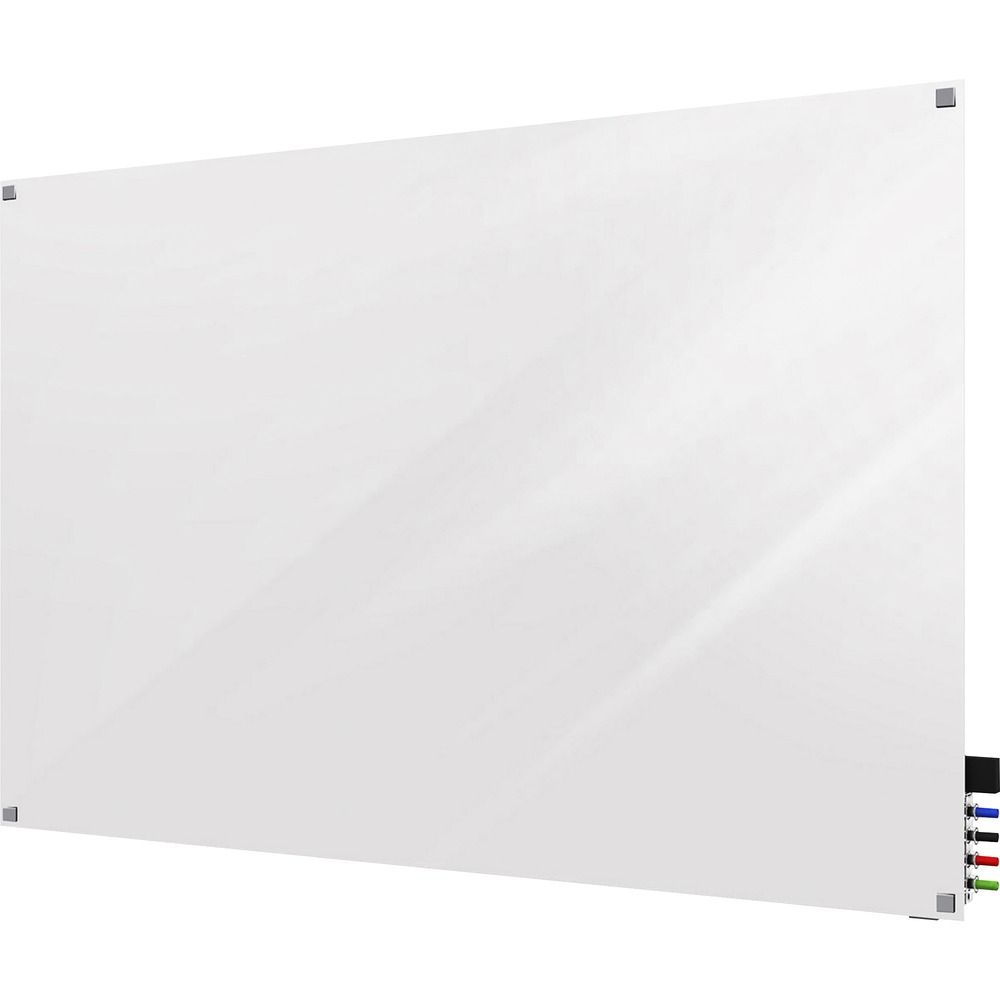 GHEHMYSM23WH - Harmony Glass Dry Erase Board offers a unique, long-lasting alternative to the traditional whiteboard. The 1/4" thick tempered glass is made from recycled glass, sand and steel and thermally treated for strength and safety. Nonporous glass board doesn't absorb ink, meaning the dry-erase surface won't stain or ghost over time. Squared corners complement the shape of the board. Edges are polished flat. Predrilled mounting holes and 1" squared standoffs allow the board to float 1-1/4" off the wall without a frame. Custom color and clean look are the perfect addition to a modern office or conference room. Whiteboard includes four markers and an eraser. Board's hideaway, clear acrylic holder eliminates clutter and provides the perfect spot to store accessories.