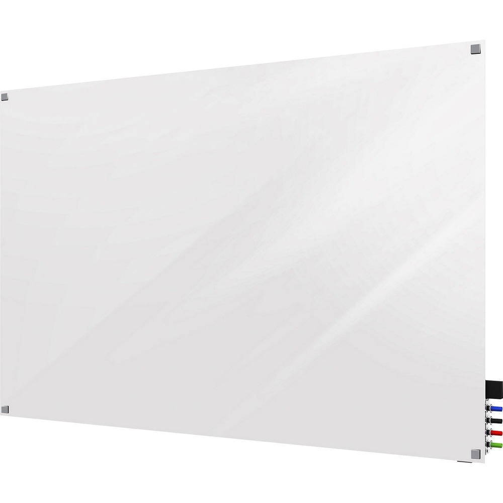 GHEHMYSM34WH - Harmony Glass Dry Erase Board offers a unique, long-lasting alternative to the traditional whiteboard. The 1/4" thick tempered glass is made from recycled glass, sand and steel and thermally treated for strength and safety. Nonporous glass board doesn't absorb ink, meaning the dry-erase surface won't stain or ghost over time. Squared corners complement the shape of the board. Edges are polished flat. Predrilled mounting holes and 1" squared standoffs allow the board to float 1-1/4" off the wall without a frame. Custom color and clean look are the perfect addition to a modern office or conference room. Whiteboard includes four markers and an eraser. Board's hideaway, clear acrylic holder eliminates clutter and provides the perfect spot to store accessories.