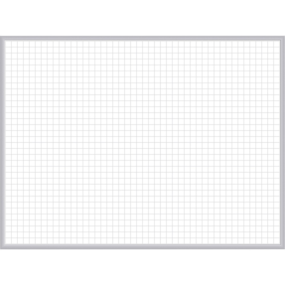 GHEGRPM321G34 - Grid Dry Erase Board is visually enhanced to encourage communication and collaboration. Use anywhere in your school or business with its specially designed, 1" x 1" grid. Board graphics encourage interaction in the classroom and provide important information to employees and customers in the office. Surface is easy to erase, allowing you to move quickly from one topic to the next. Magnetic board comes in a sleek, 1/4" thick aluminum frame and includes a detached SmartPak tray. Graphics in gray seamlessly match any interior and will never stain, ghost or fade.