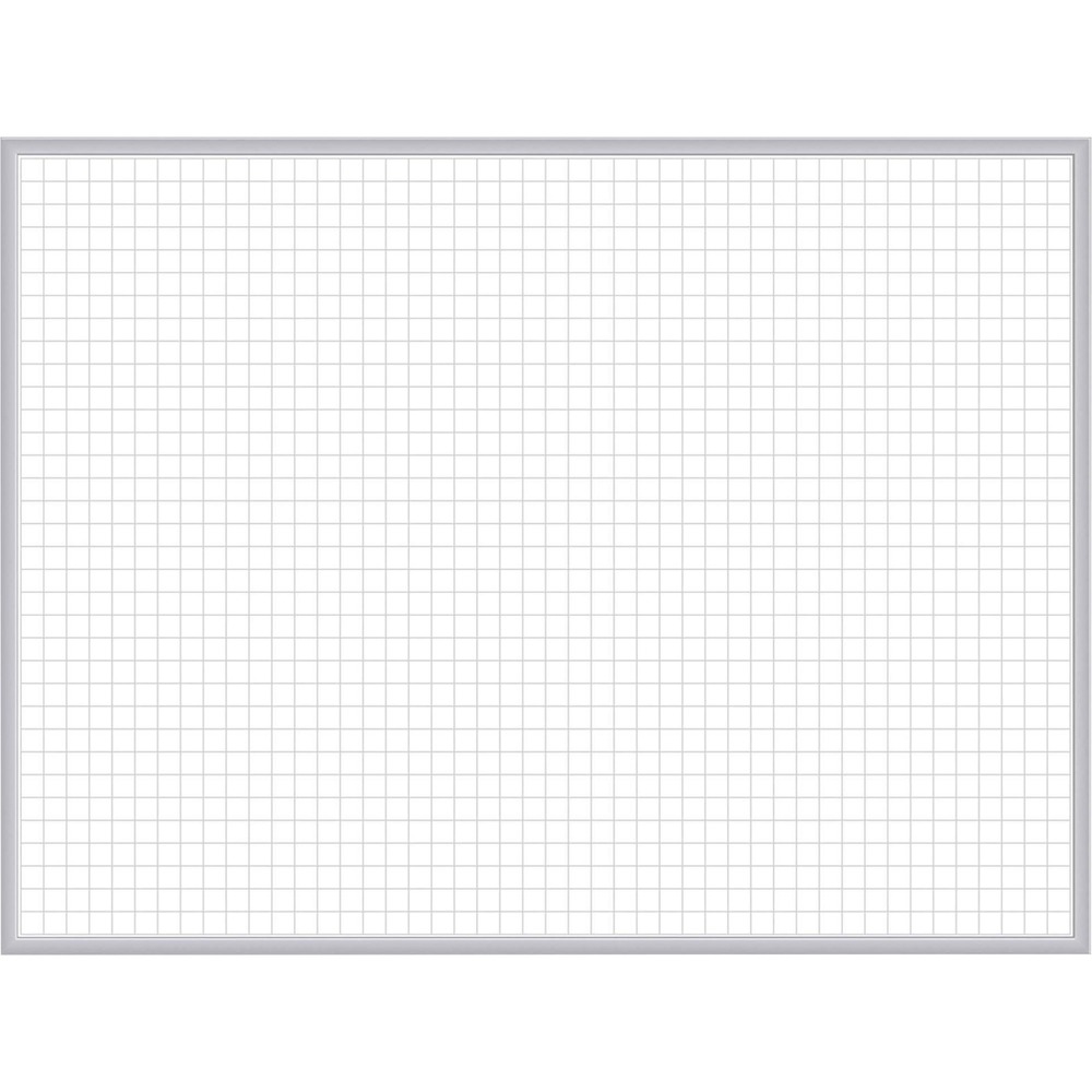 GHEGRPM321G46 - Grid Dry Erase Board is visually enhanced to encourage communication and collaboration. Use anywhere in your school or business with its specially designed, 1" x 1" grid. Board graphics encourage interaction in the classroom and provide important information to employees and customers in the office. Surface is easy to erase, allowing you to move quickly from one topic to the next. Magnetic board comes in a sleek, 1/4" thick aluminum frame and includes a detached SmartPak tray. Graphics in gray seamlessly match any interior and will never stain, ghost or fade. Board comes with a marker and eraser.