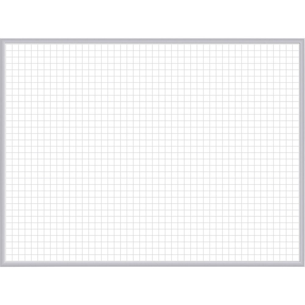 GHEGRPM321G48 - Grid Dry Erase Board is visually enhanced to encourage communication and collaboration. Use anywhere in your school or business with its specially designed, 1" x 1" grid. Board graphics encourage interaction in the classroom and provide important information to employees and customers in the office. Surface is easy to erase, allowing you to move quickly from one topic to the next. Magnetic board comes in a sleek, 1/4" thick aluminum frame and includes a detached SmartPak tray. Graphics in gray seamlessly match any interior and will never stain, ghost or fade. Board comes with a marker and eraser.