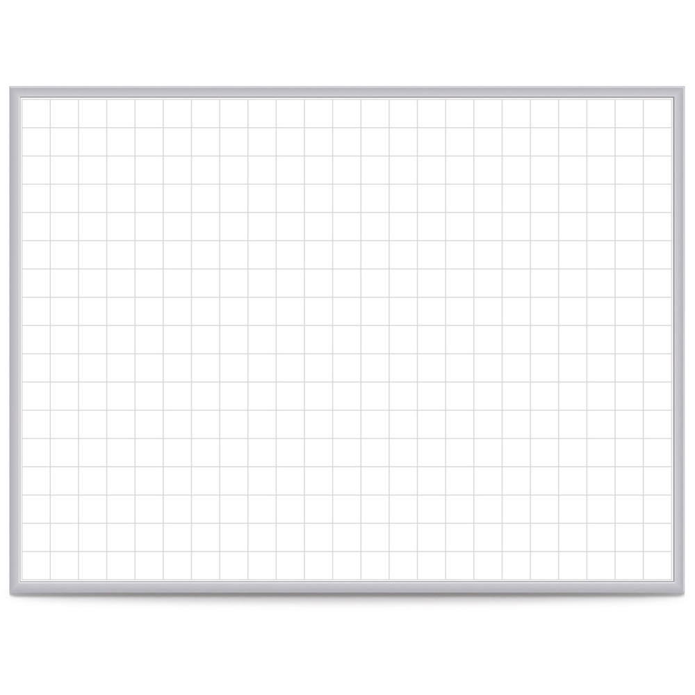 GHEGRPM322G48 - Grid Dry Erase Board is visually enhanced to encourage communication and collaboration. Use anywhere in your school or business with its specially designed, 2" x 2" grid. Board graphics encourage interaction in the classroom and provide important information to employees and customers in the office. Surface is easy to erase, allowing you to move quickly from one topic to the next. Magnetic board comes in a sleek, 1/4" thick aluminum frame and includes a detached SmartPak tray. Graphics in gray seamlessly match any interior and will never stain, ghost or fade. Board comes with a marker and eraser.